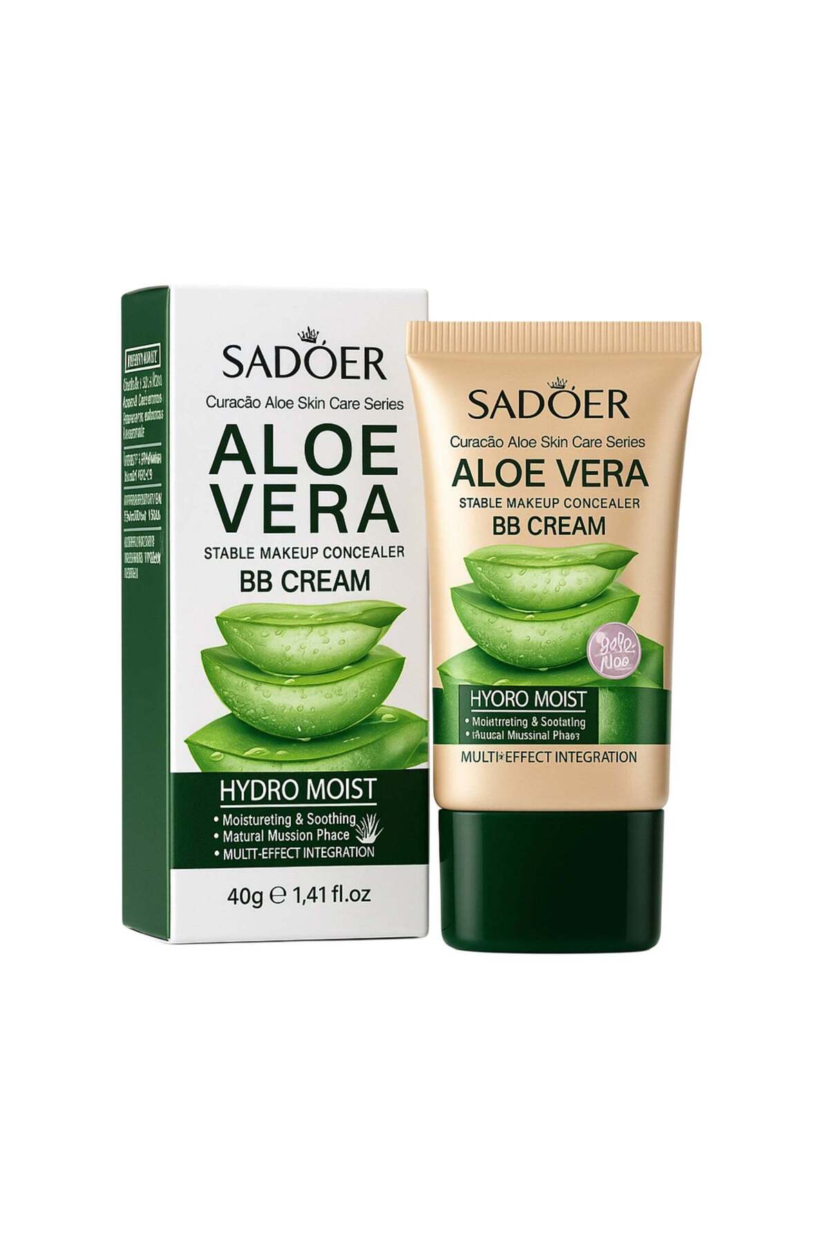 SADOER BB Cream Aloe Vera Hydro Moist 40g SD58123 hidratare intens,  acoperire natural, uniformizare ten, calmare roea, finish luminos-  Trendyol