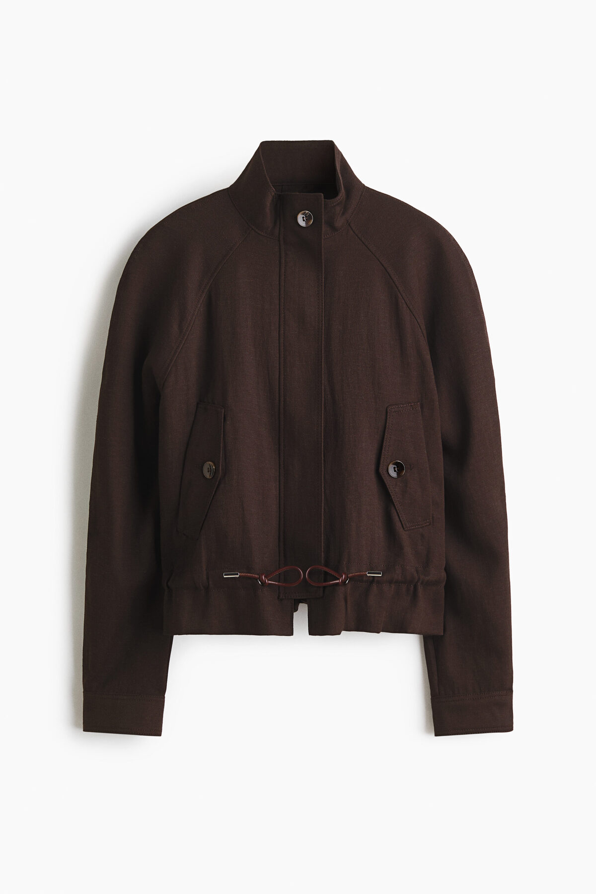 H&M Keten Karışımlı Oversize Ceket görsel 4