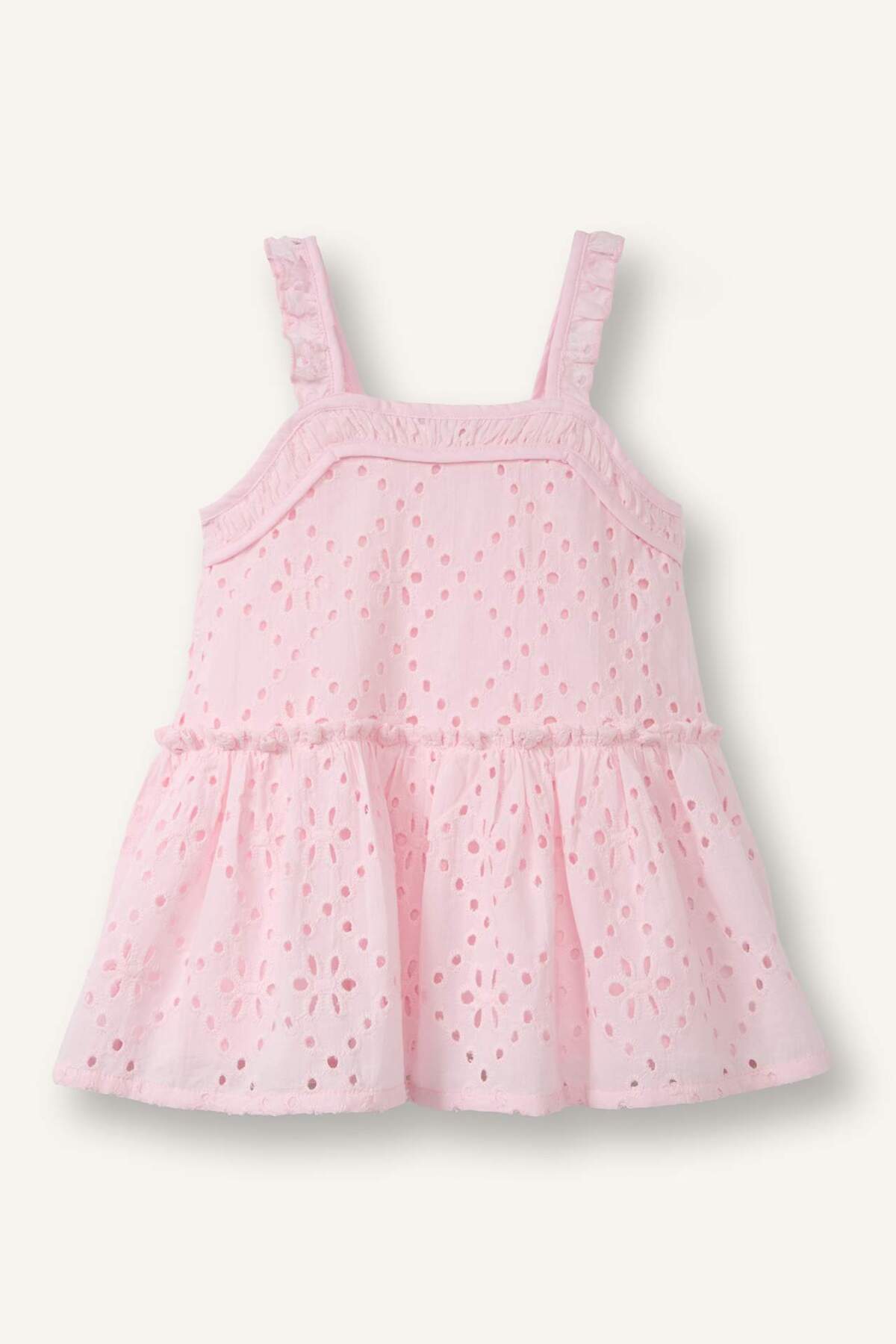Defacto Askılı Brode Elbise Kız Bebek G9323A526HS
