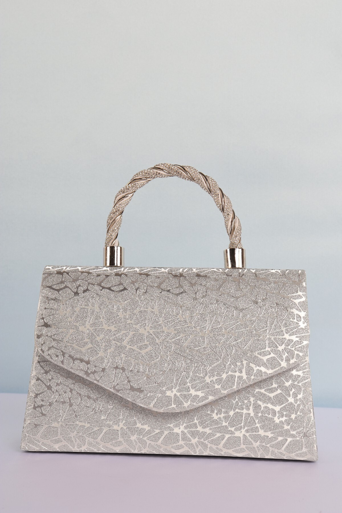 weem bag Elysara EB0267 | NEW YAPRAK ŞIK ÖRGÜ SAPLI ÇANTA görsel 2