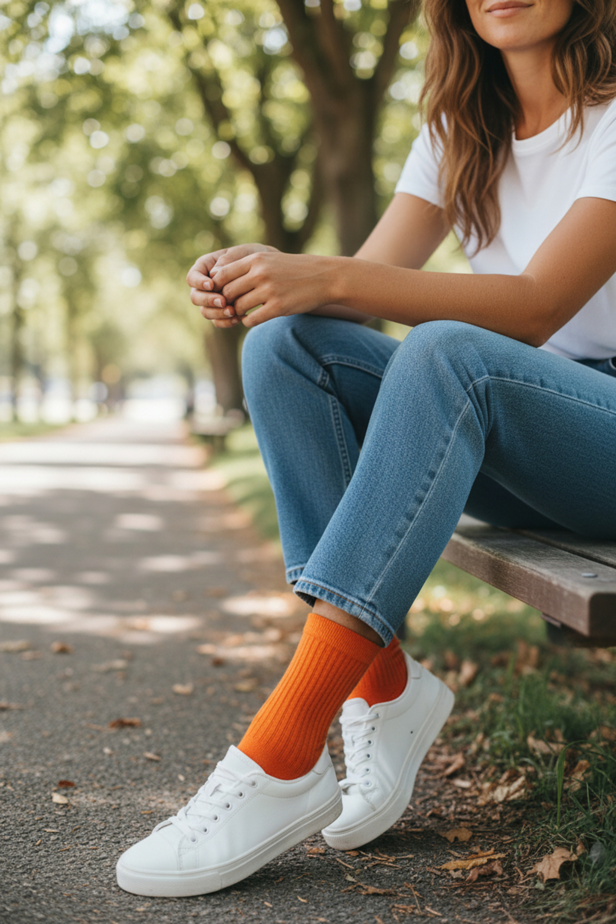 Socks Stores Unisex Pamuklu Turuncu Renkli Soket Çorap -Tekli Rahat Spor Tenis Çorabı görsel 6