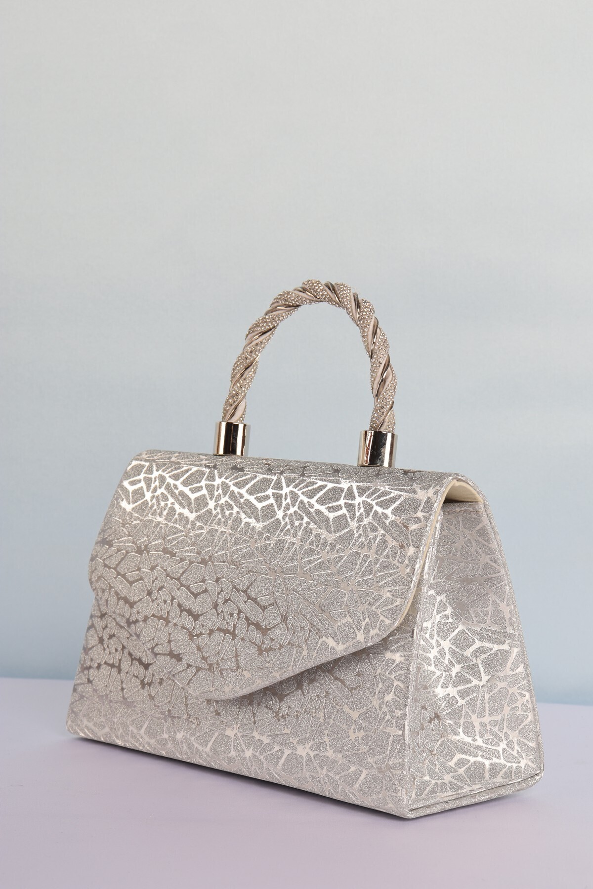 weem bag Elysara EB0267 | NEW YAPRAK ŞIK ÖRGÜ SAPLI ÇANTA görsel 3
