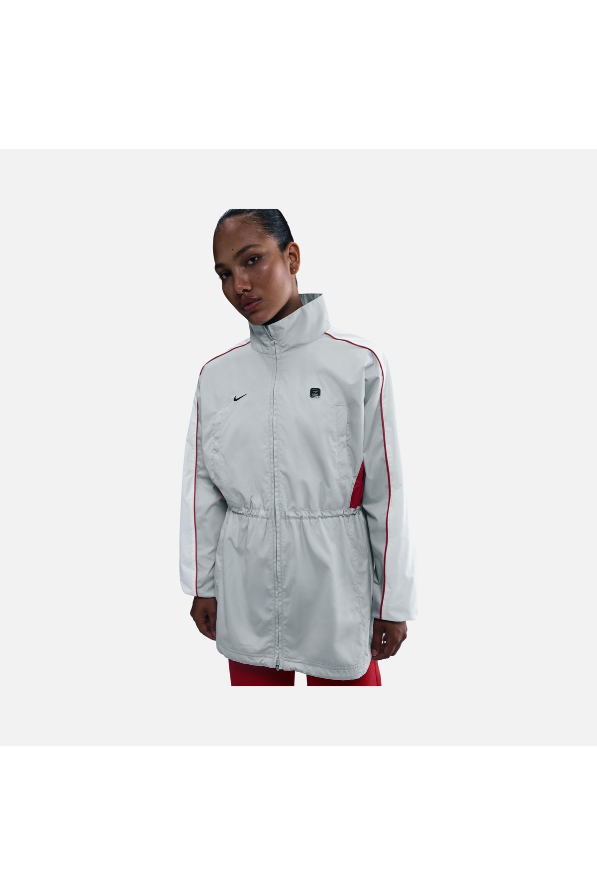Nike Kadın Gri Shox Woven Rüzgarlık Ceket Bol Kesim | IH0259-097 görsel 5