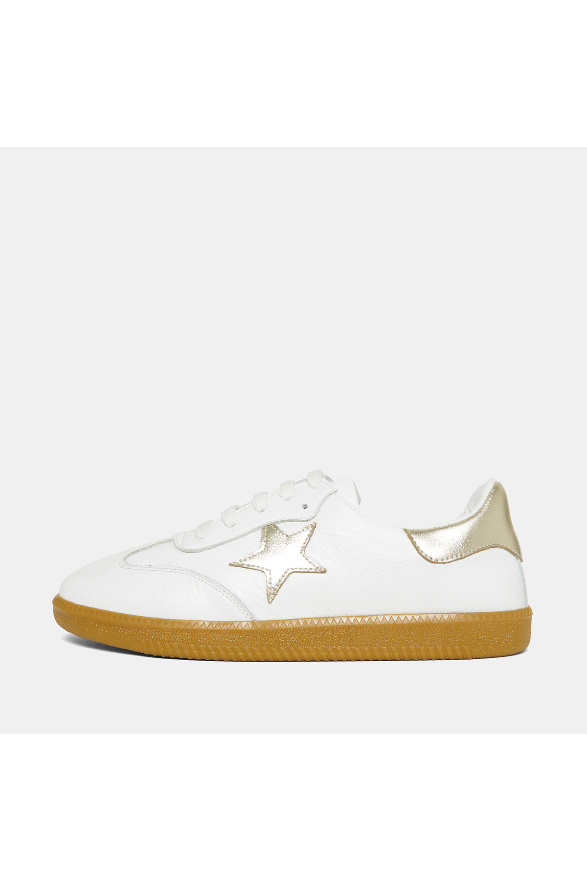 Retro Kauçuk Tabanlı Konforlu %100 Deri Sneaker Ayakkabı