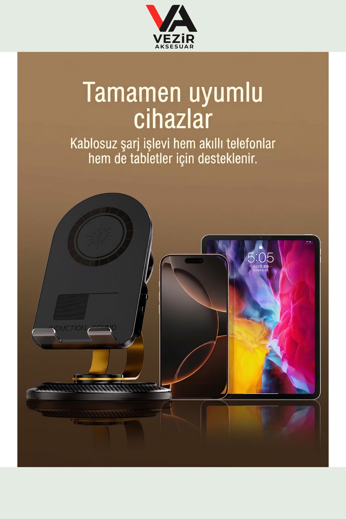Mobile Phone Sensor Speaker Stand – Kablosuz Sensörlü 5W Sesli Telefon & Tablet Tutucu