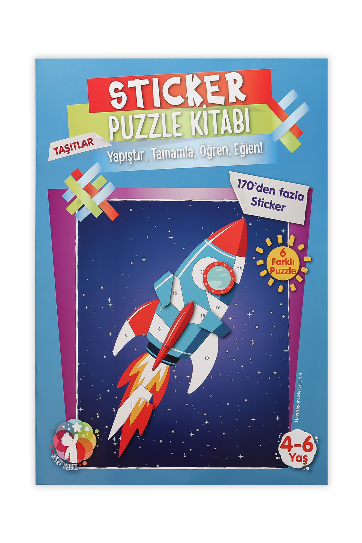 Sticker Puzzle Kitabı Taşıtlar 4-6 Yaş | 170+ Sticker Eğitici Aktivite Kitabı