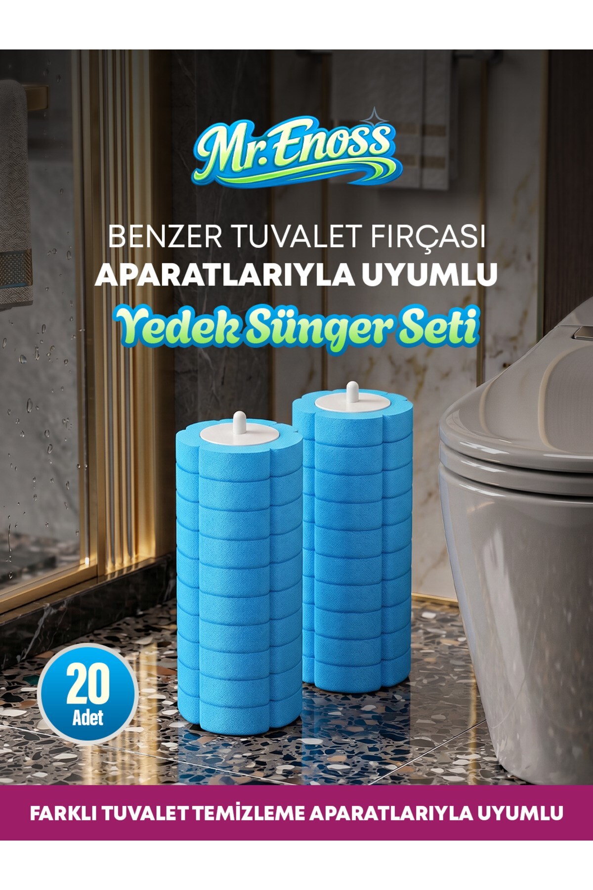 Lumindra Beyaz Sabun Kokulu 20 Adet Köpüren Yedek Sünger Kullan At
