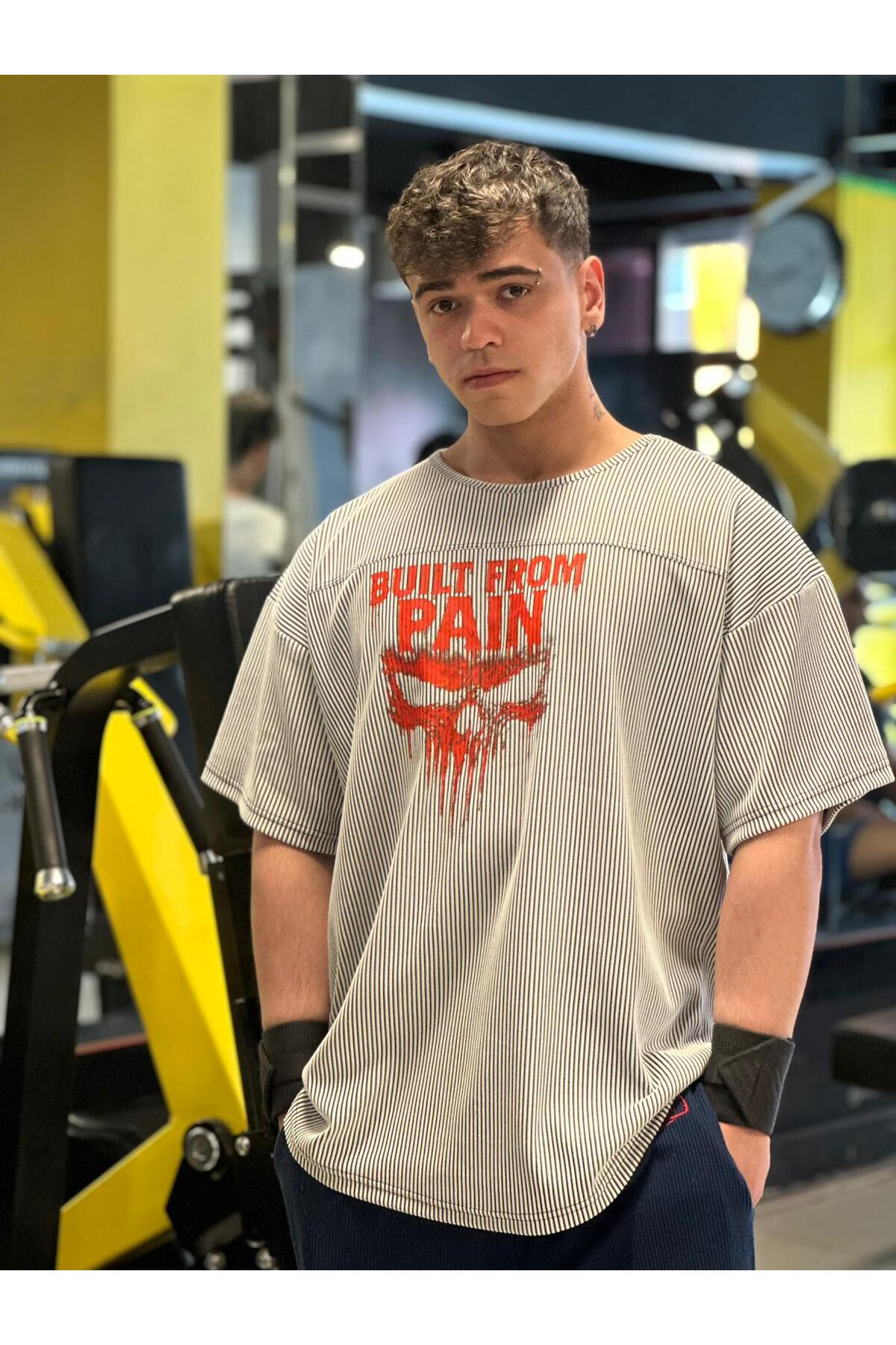 Goat Giyim Fitness Üst Sporcu Baggy Kesim T-Shirt görsel 3