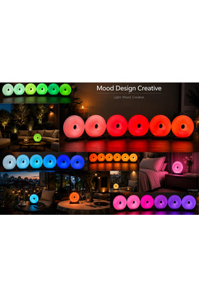 MoodDesign GRAND OLIGHT Modern Decorative Glow - RGB GRAND O (Donut)Design So...