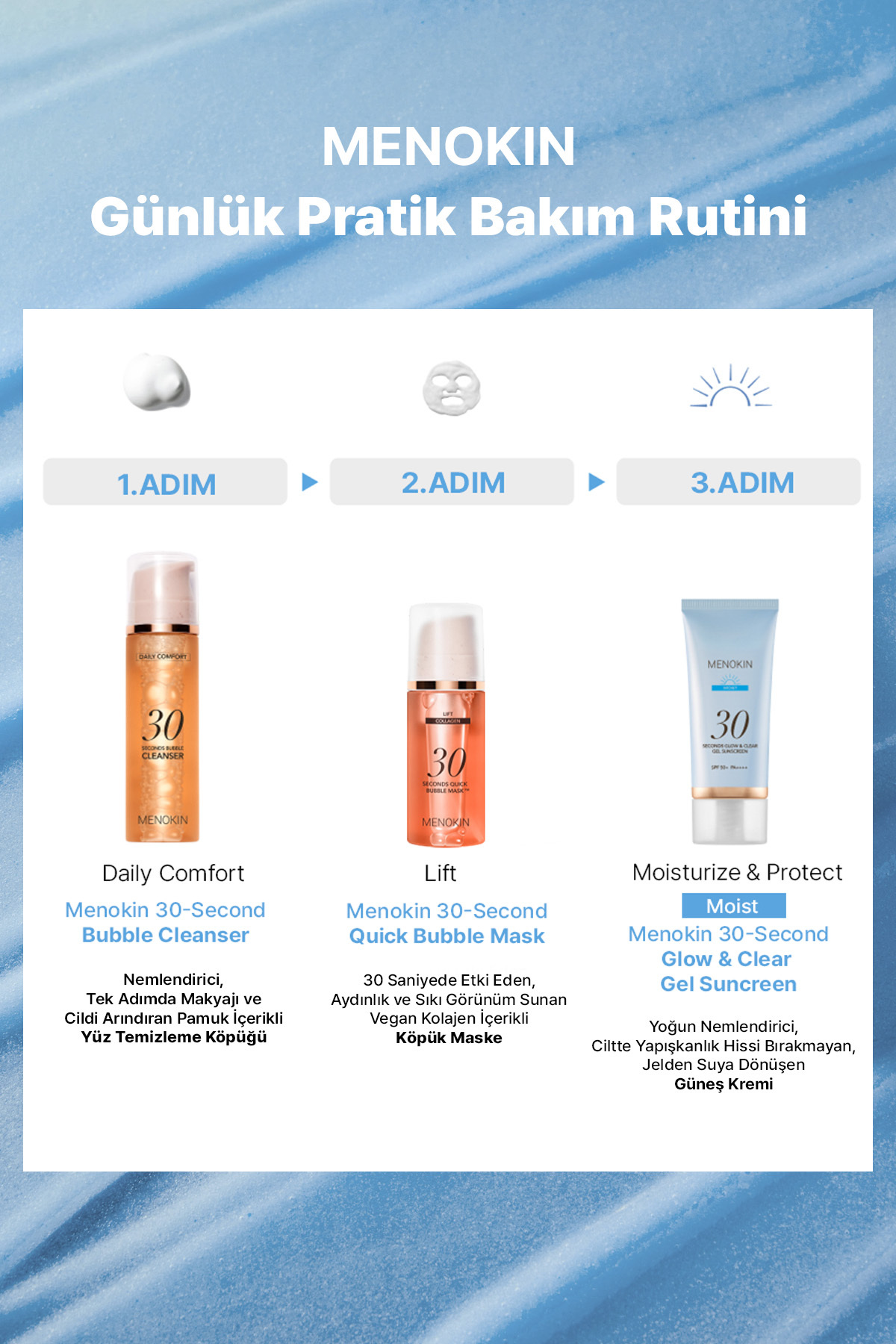 Nemlendirici Jelden Suya Dönüşen Güneş Kremi 30 Seconds Glow & Clear Gel Sunscreen (Moist) — 8809739130581 — تصویر 8 از 9