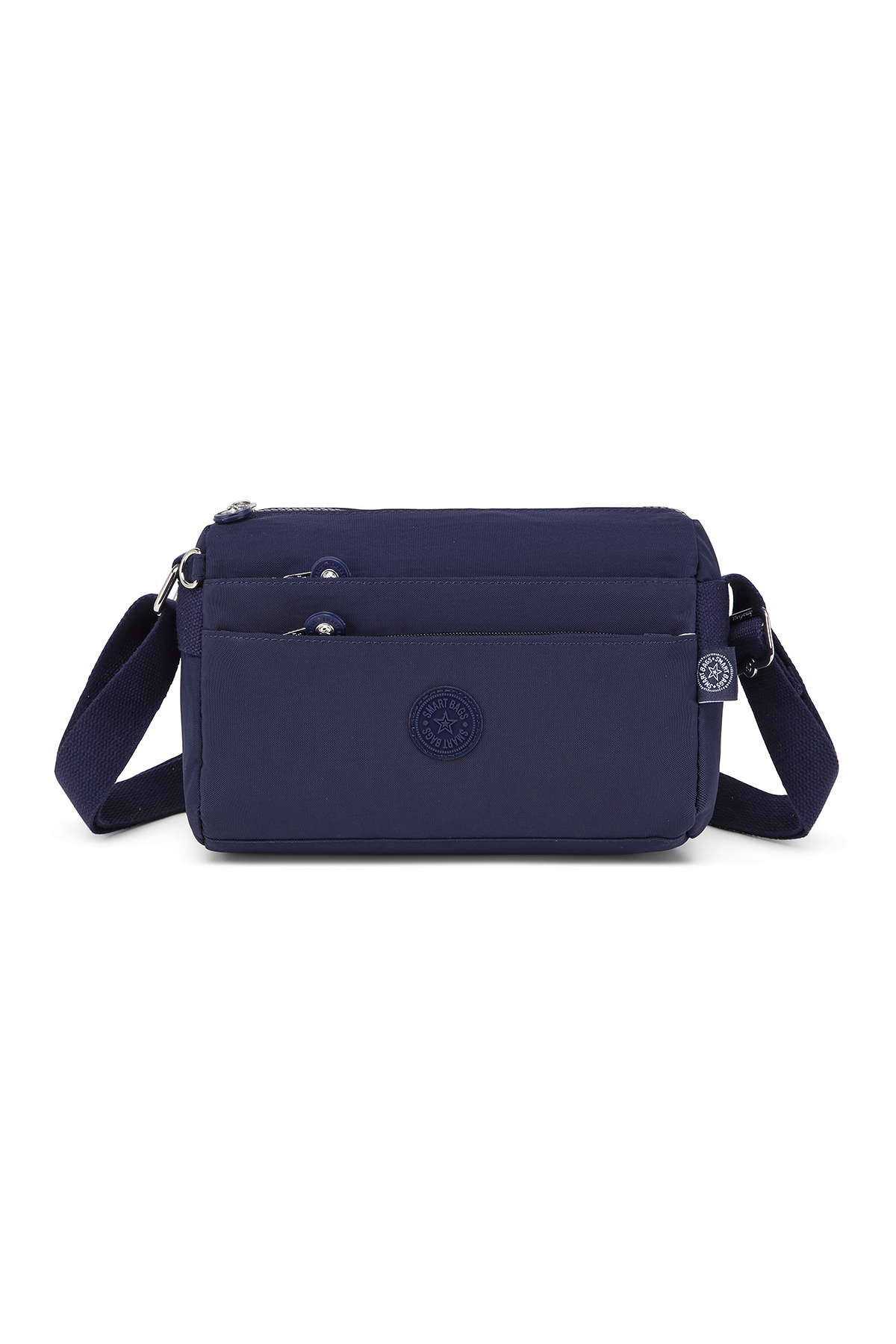 SMART BAGS Günlük Küçük Boy Su Geçirmez Hafif Krınkıl Kumaş Kadın Çapraz Çanta Lacivert