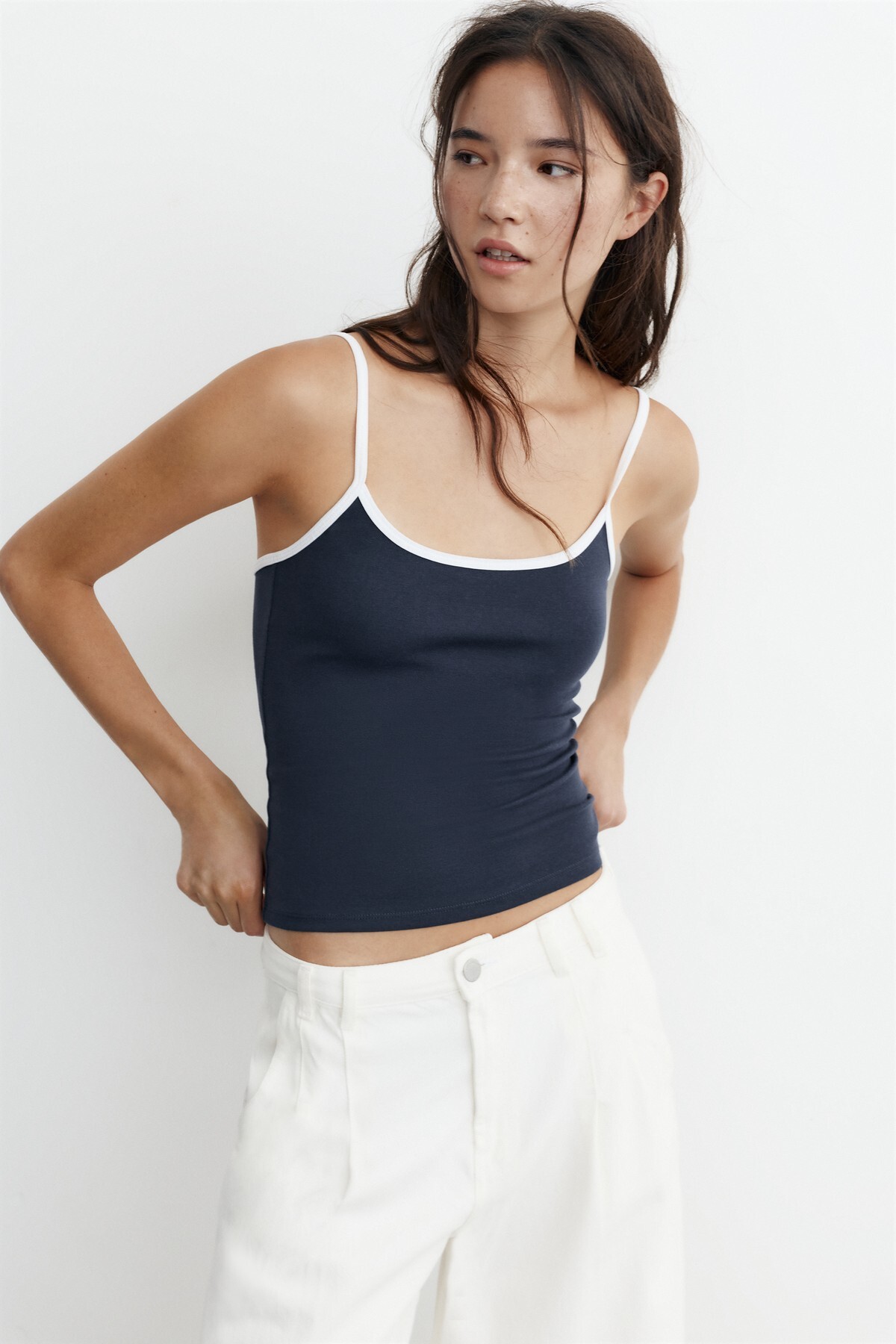 Thin strap tee