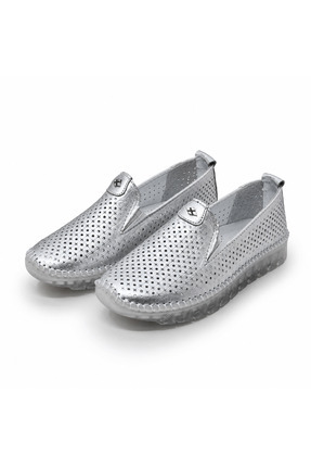 PATRON SHOES Hakiki Deri Ortopedik Taban Kadın Günlük Ayakkabı – Delikli Nefe...