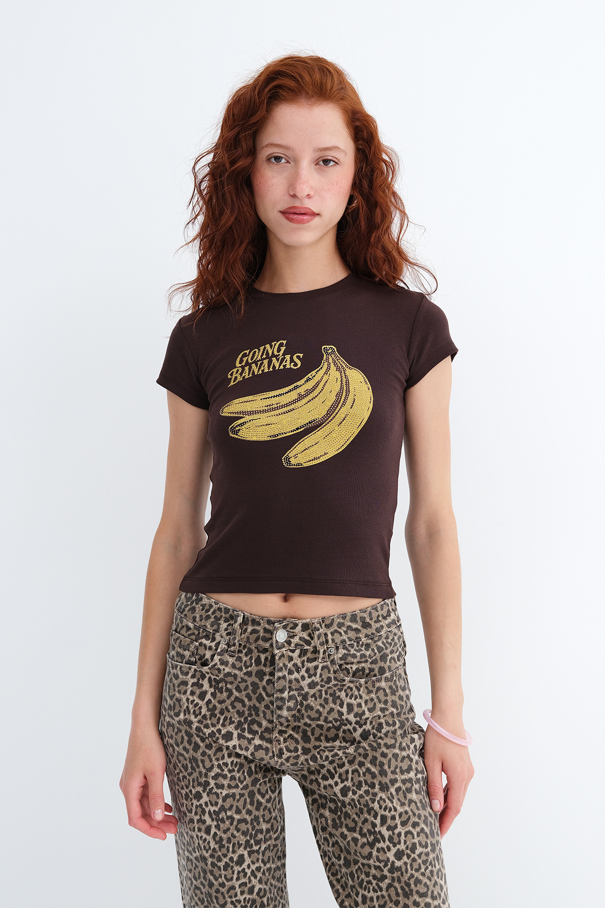 Addax Muz Baskılı Bisiklet Yaka T-shirt P9040 - Fiyatı, Yorumları