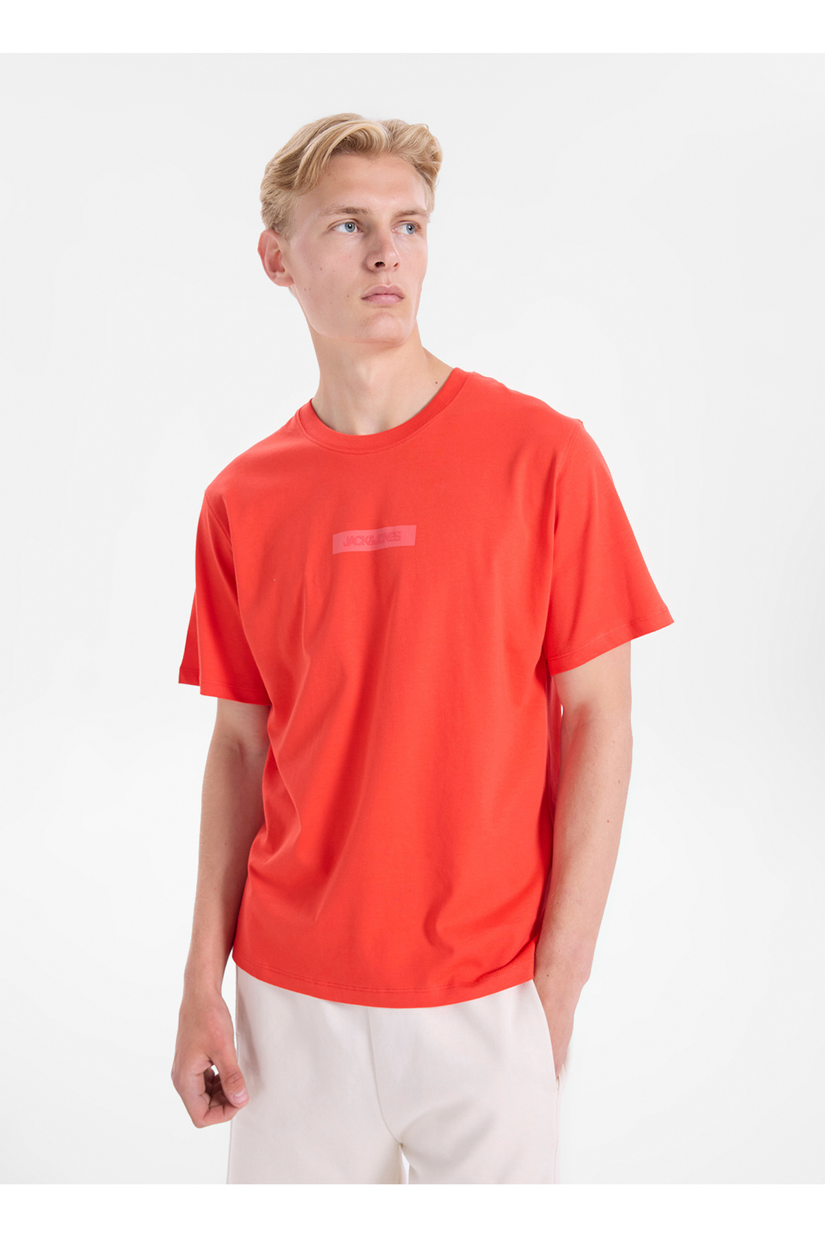 تی شرت مردانه طرح لوگودار کد 12307760 JORTOOK TEE CRW NECK BSS26 جک اند جونز تی شرت Jack & Jones