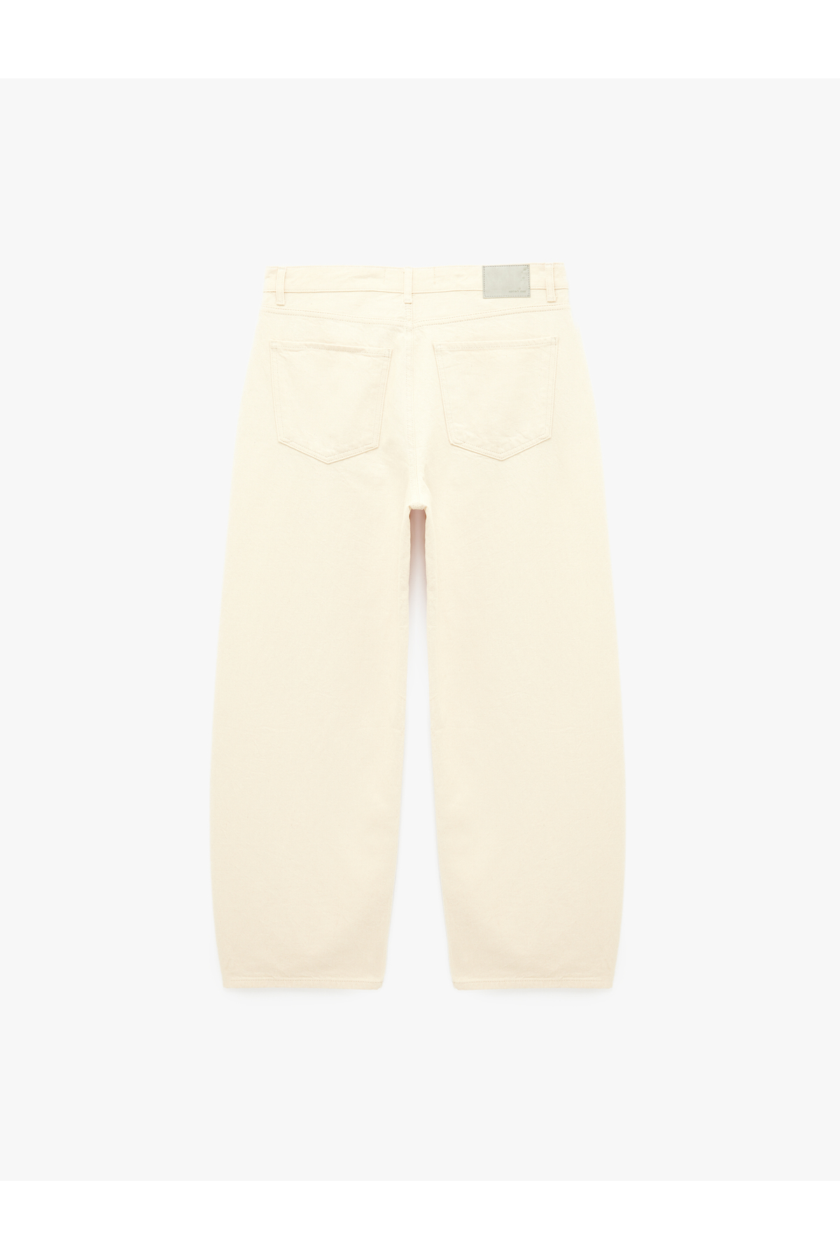 Koton Pamuklu Bol Normal Bel Cepli Oversize Barrel Fit Jean Pantolon görsel 4