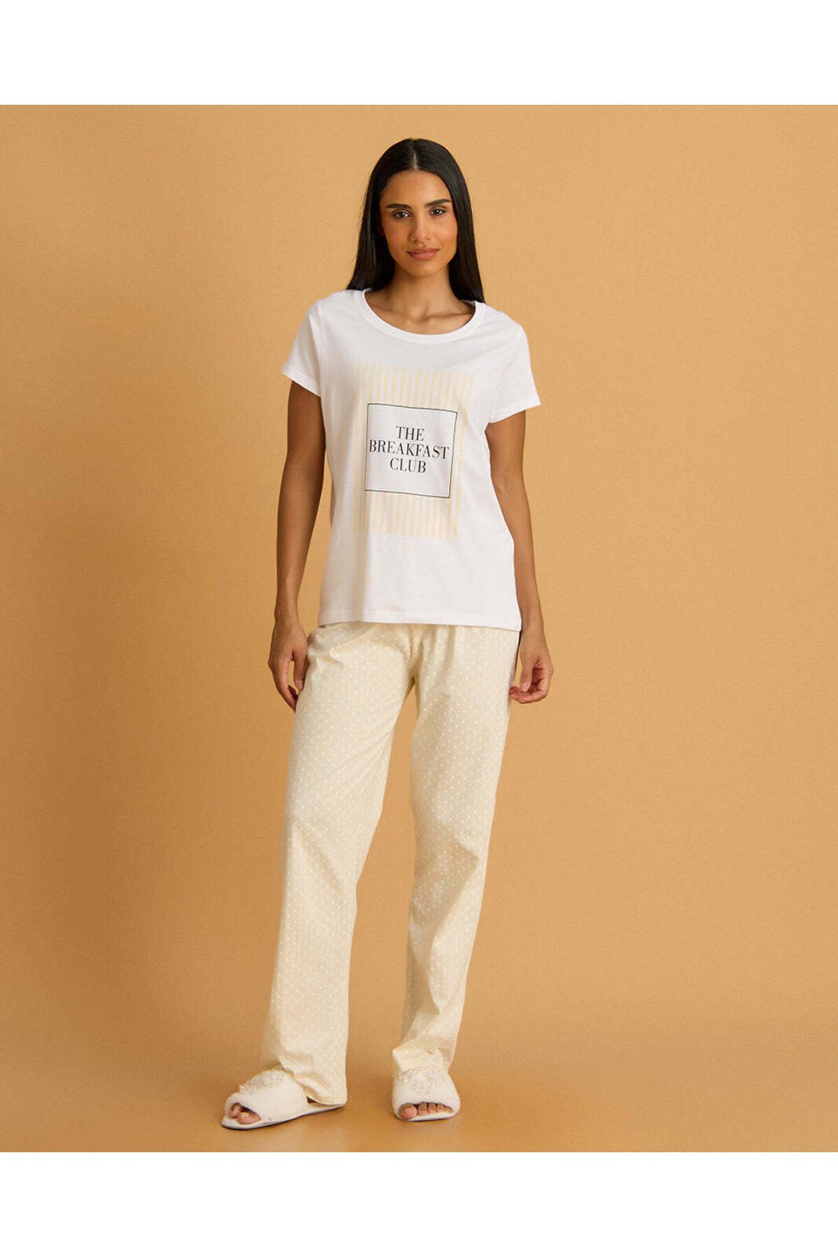 REDTAG Women White Placement Print Pyjama Set (2 Piece)