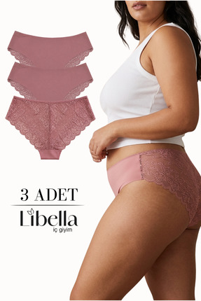 LİBELLA İÇ GİYİM Yeni Sezon Premium Büyük Beden Dantelli Tül Detaylı Şık Brez...
