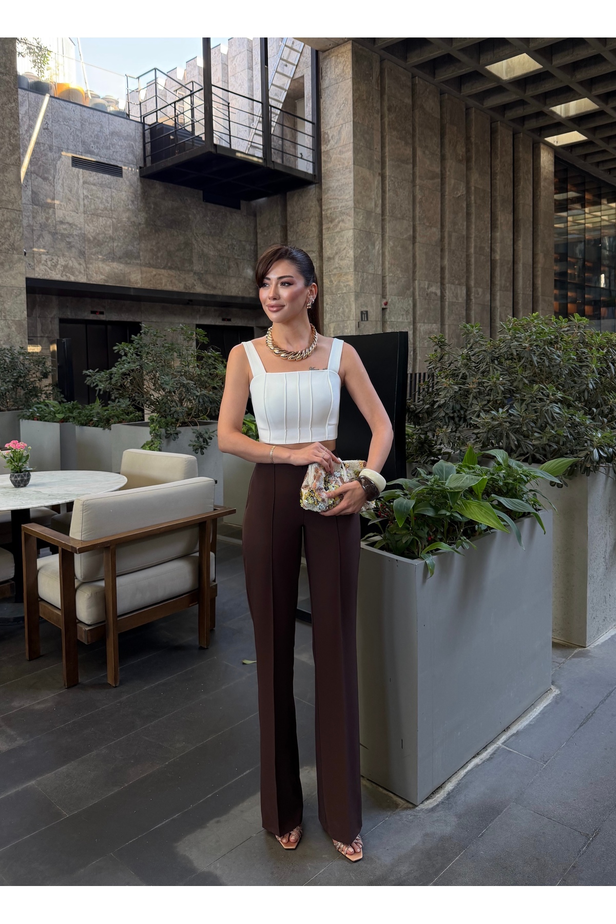 Nadrina Çıma Detaylı Pantalon görsel 7