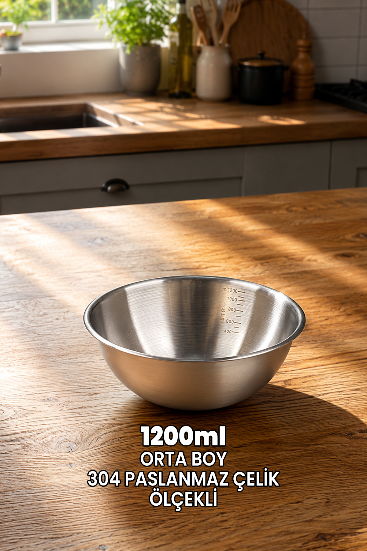 Korean Style Mixing Bowl with Scale - Professional 304 Grade Stainless Steel - Lifetime Multi Purpose Bowl