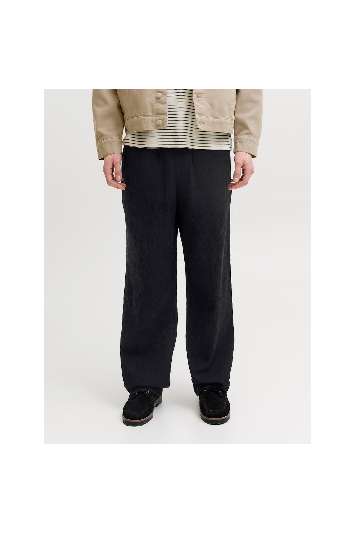 شلوار مشکی مردانه بیل استراکچر (۱۲۳۰۷۰۴۸-B) جک اند جونز شلوار اسپرت Jack & Jones
