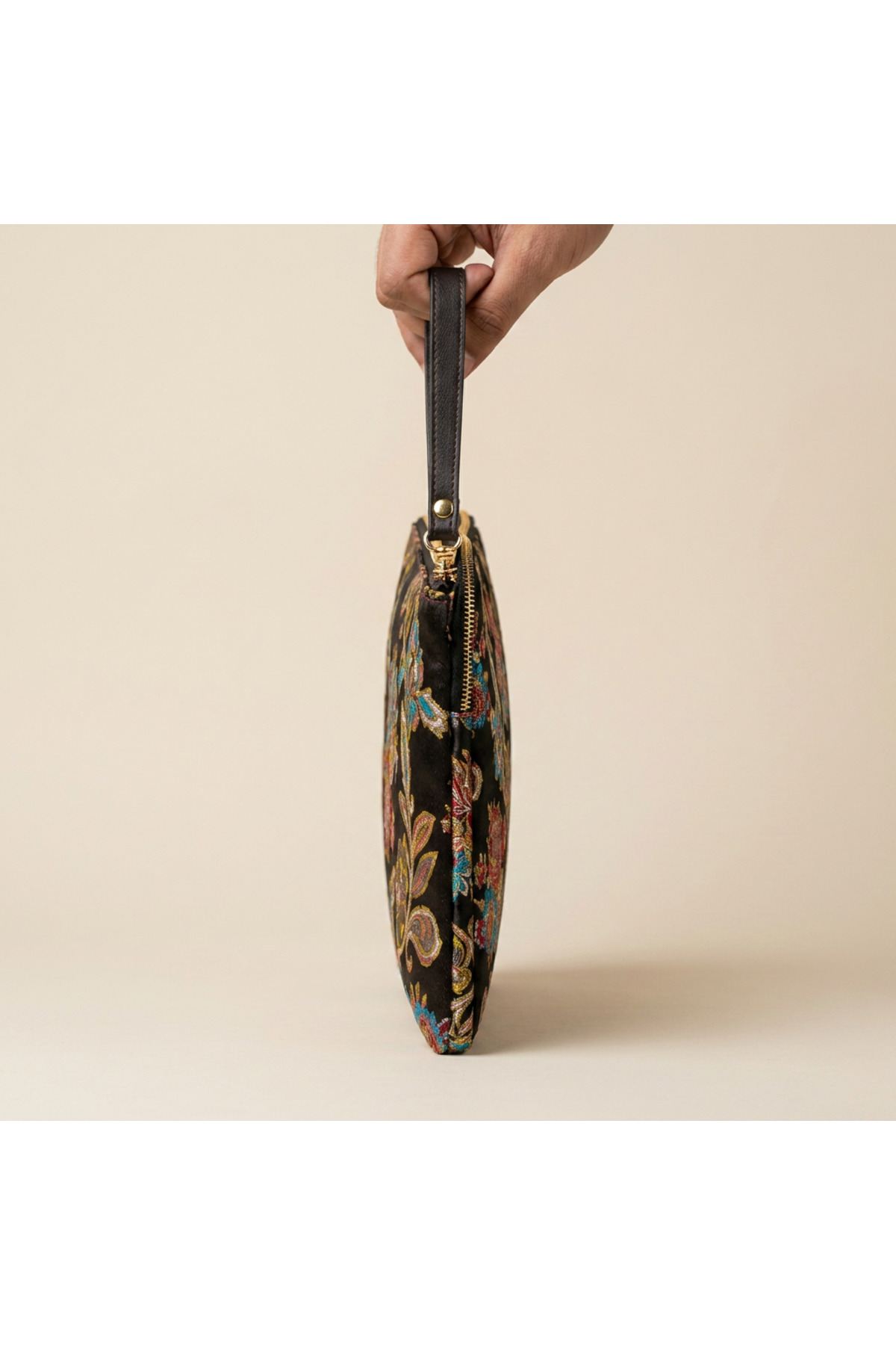 Letafia Valley Etnik Desen Saplı Clutch Çanta Siyah görsel 4