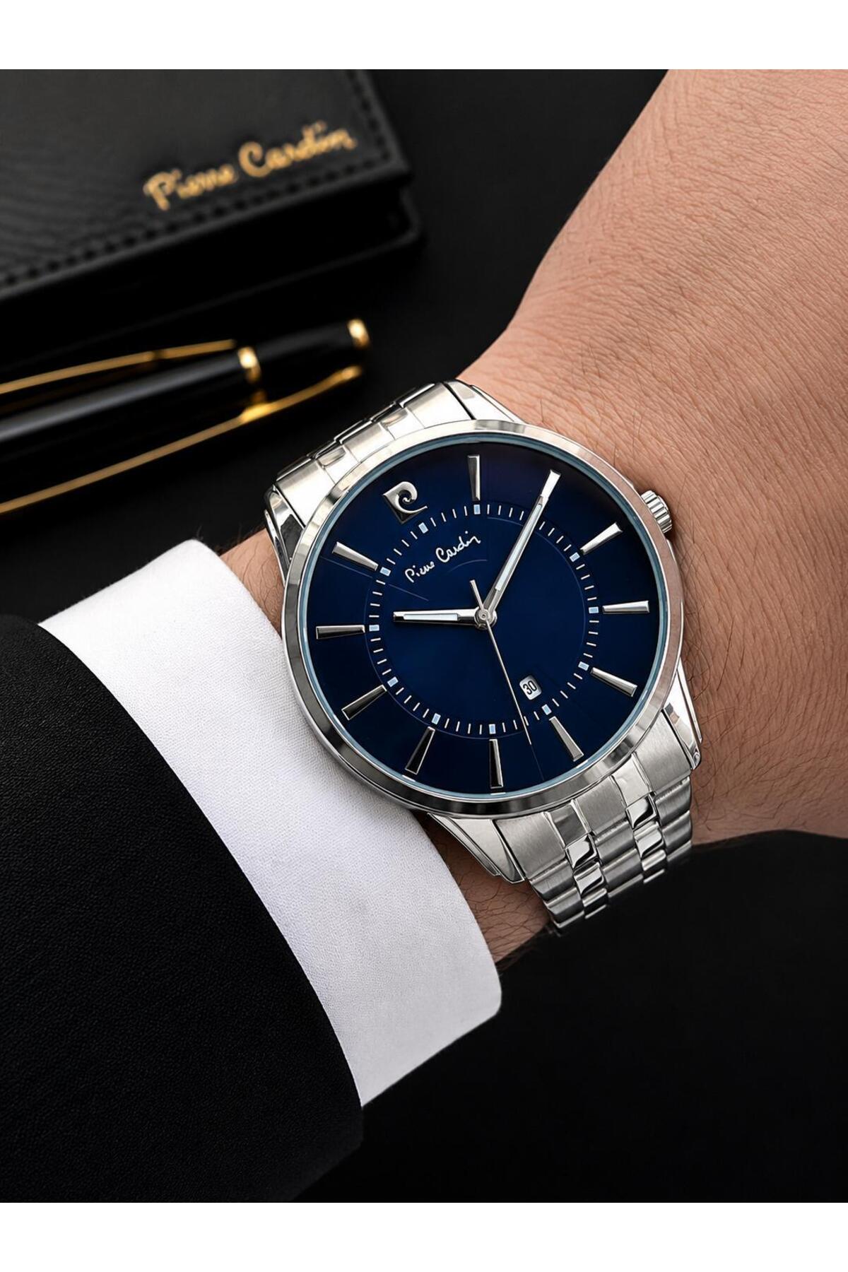 Pierre Cardin Damat Ve Takım Elbiseye Özel 2 Yıl Garantili Çelik Kordon Erkek Kol Saati VS.BLKT.1076 görsel 2