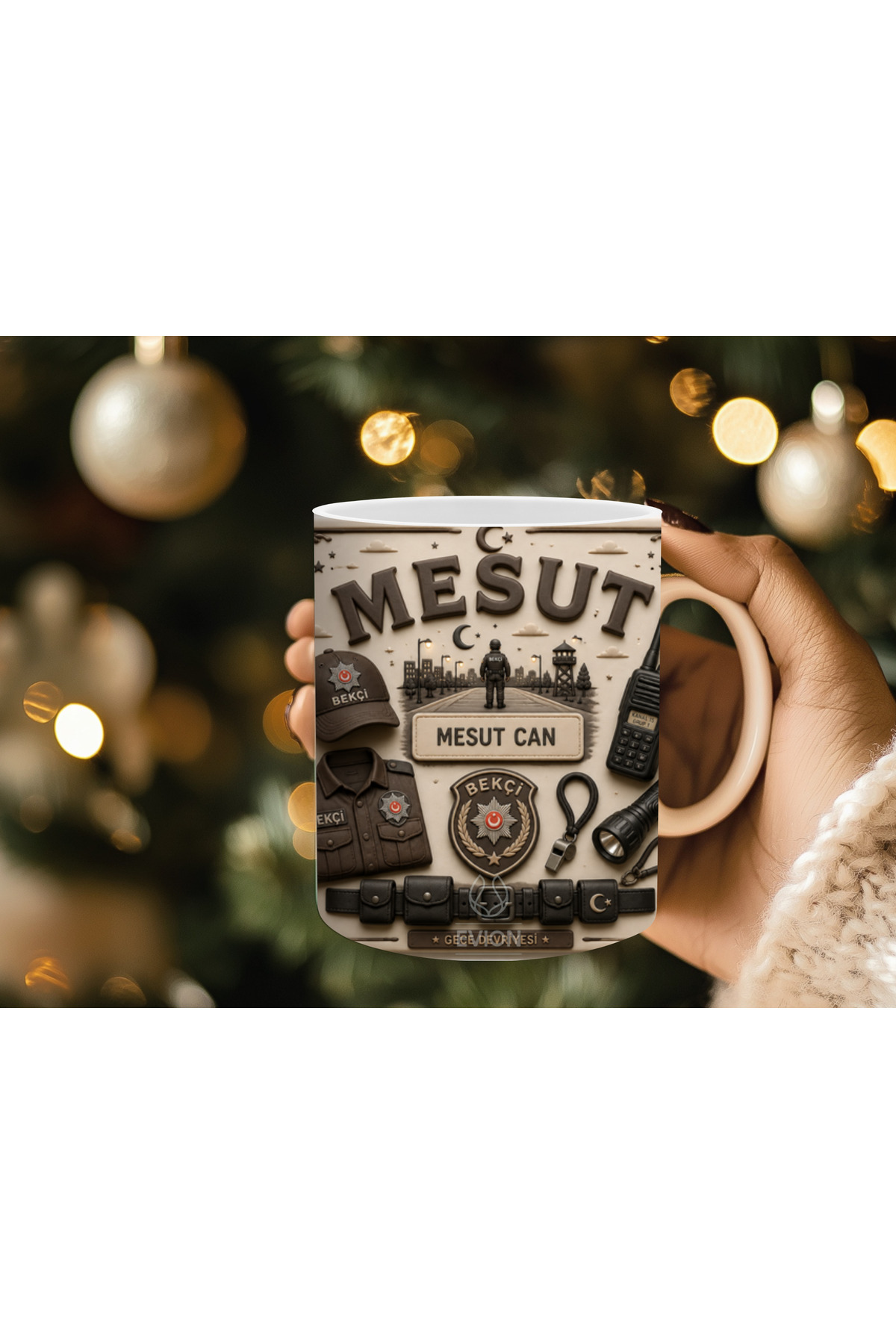 Personalized Guard Mug | Name-Written Bazaar and Neighborhood Guard Gift | Guard Themed Mug