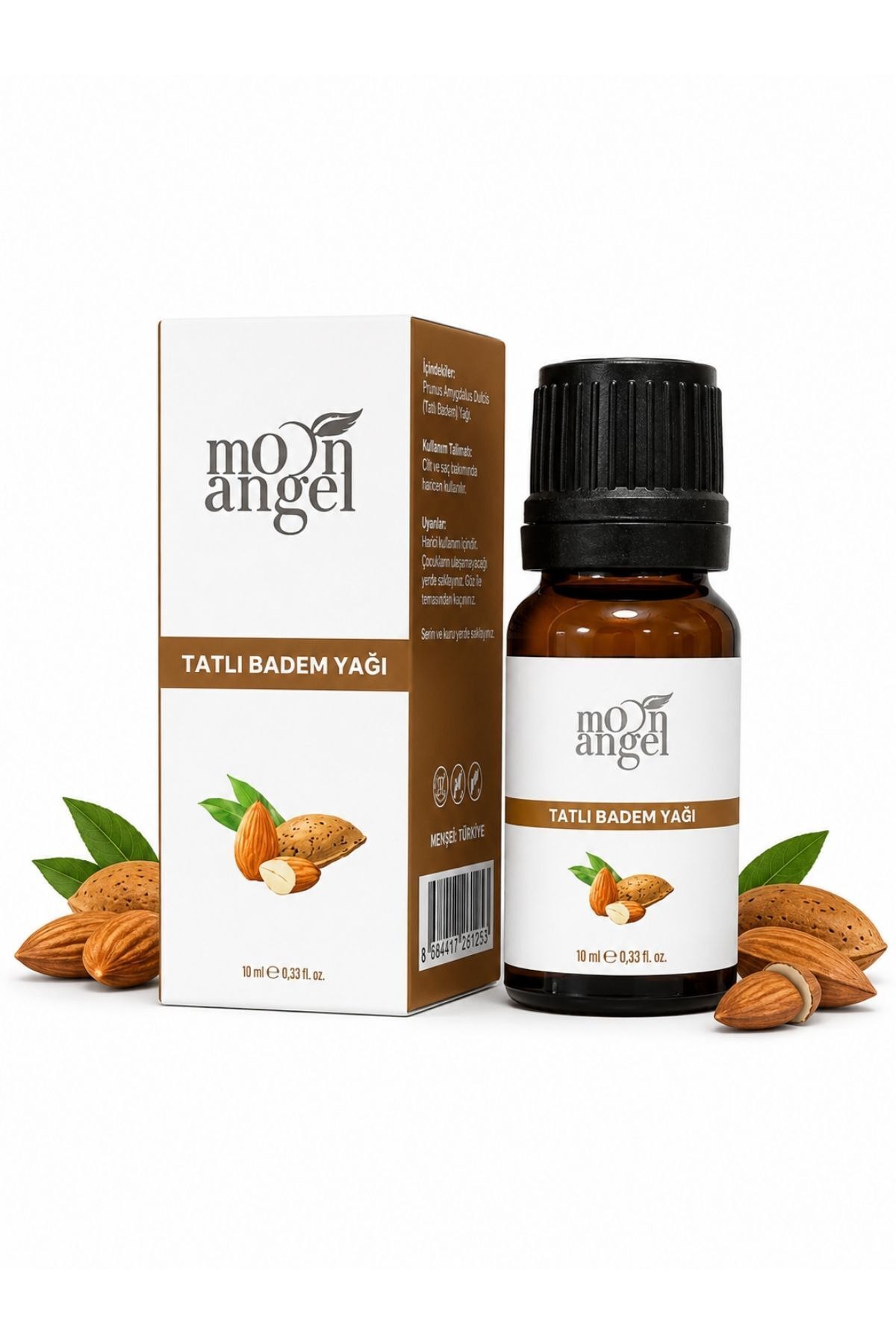 Doğal Tatlı Badem Yağı %100 Bitkisel Bakım Yağı 10 ml — görsel 2 · 8685218400969