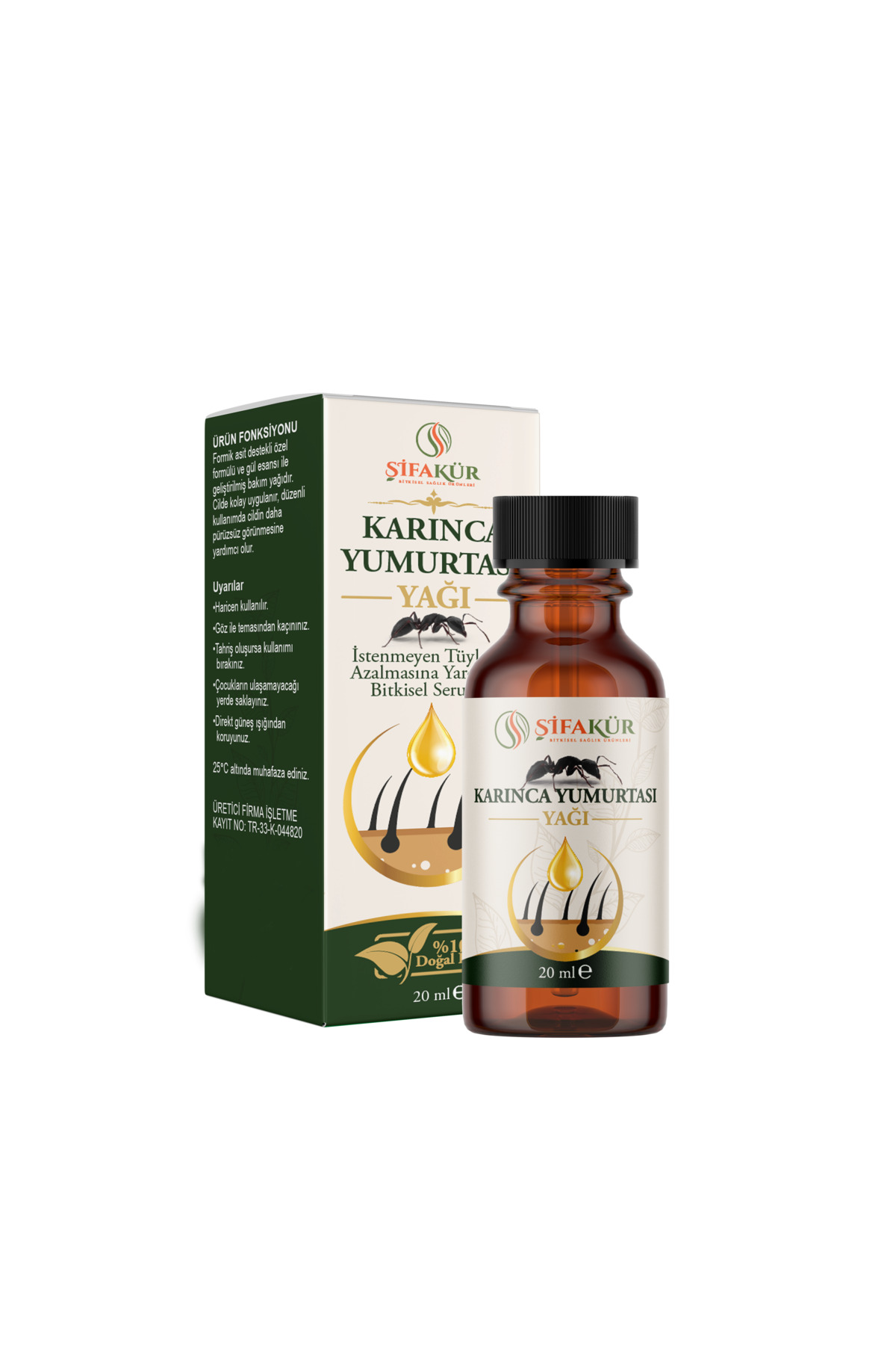 Karınca Yumurtası Yağı 20 ml Epilasyon Sonrası Bakım Serumu Formik Asitli — KARINCAYUMURTASIYAĞI20ML — تصویر 7 از 7