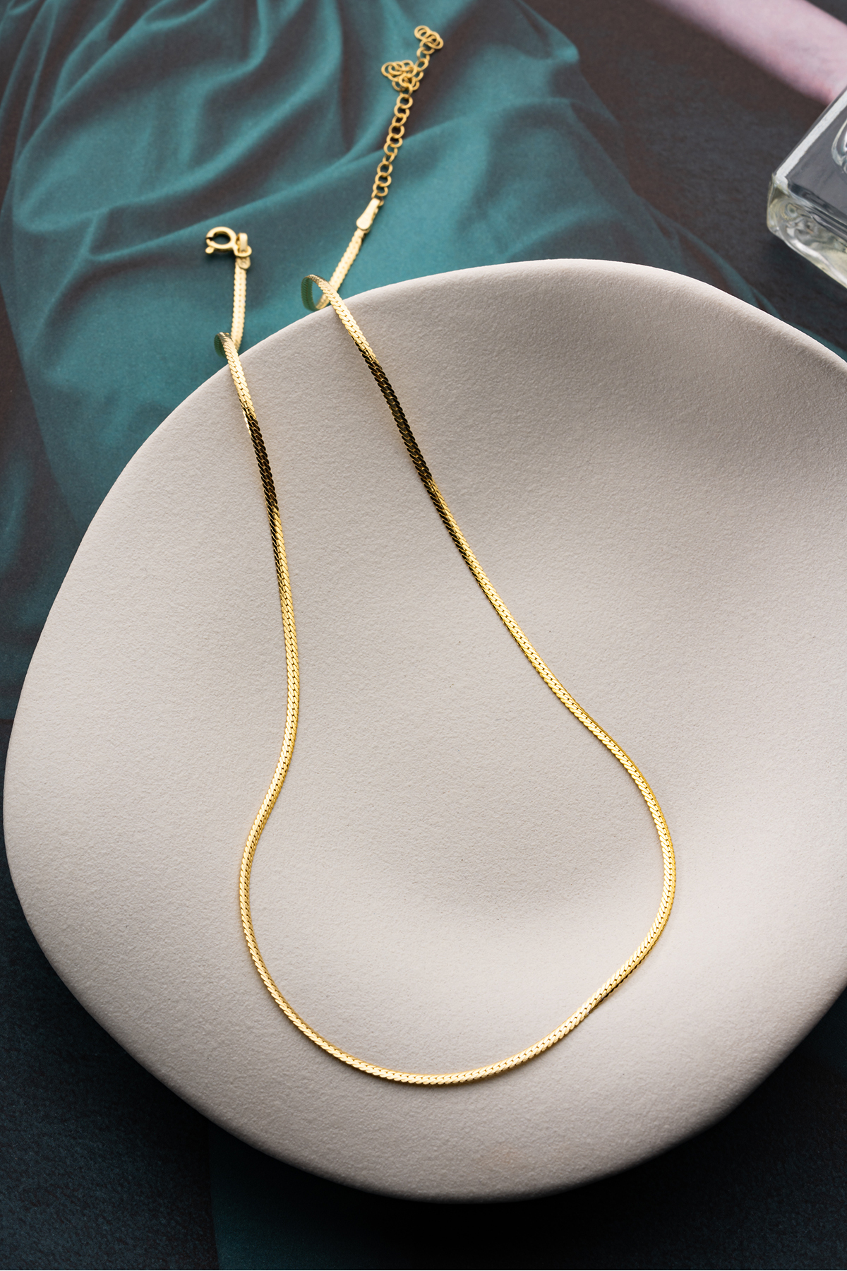 Silvano Jewelry 925 Ayar Gümüş Ezme İtalyan Zincir Kolye görsel 4