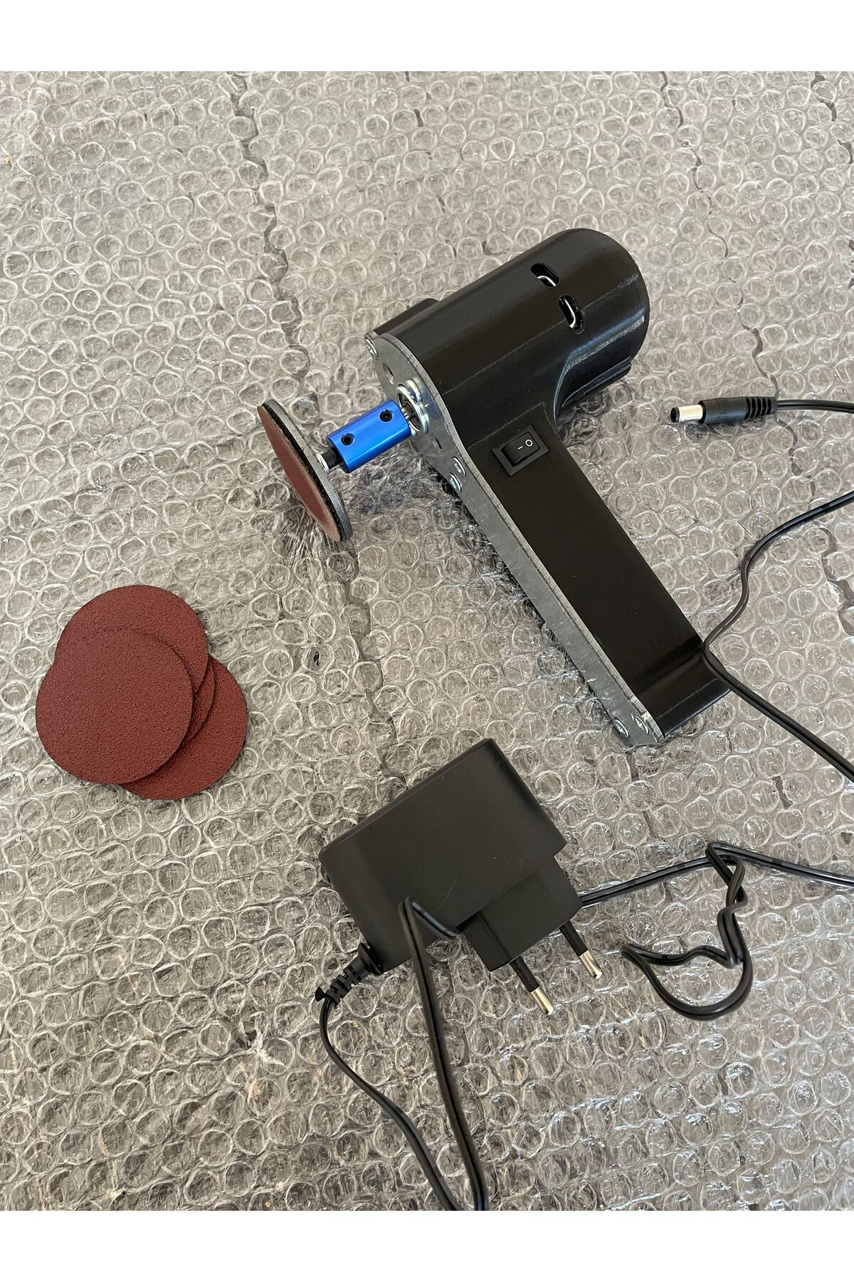 GBA Mini El Zımpara Makinesi 50mm Disk Hobi Taş Tozu Epoksi Reçine