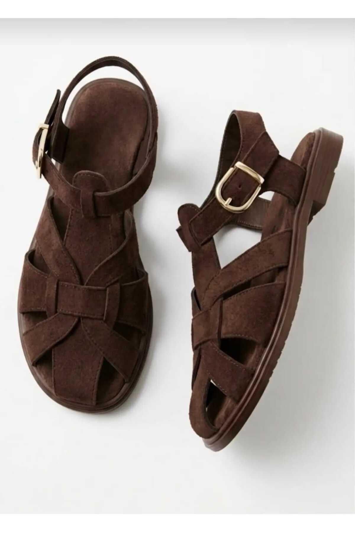 BERASHOES KADIN KAFES SANDALET görsel 5