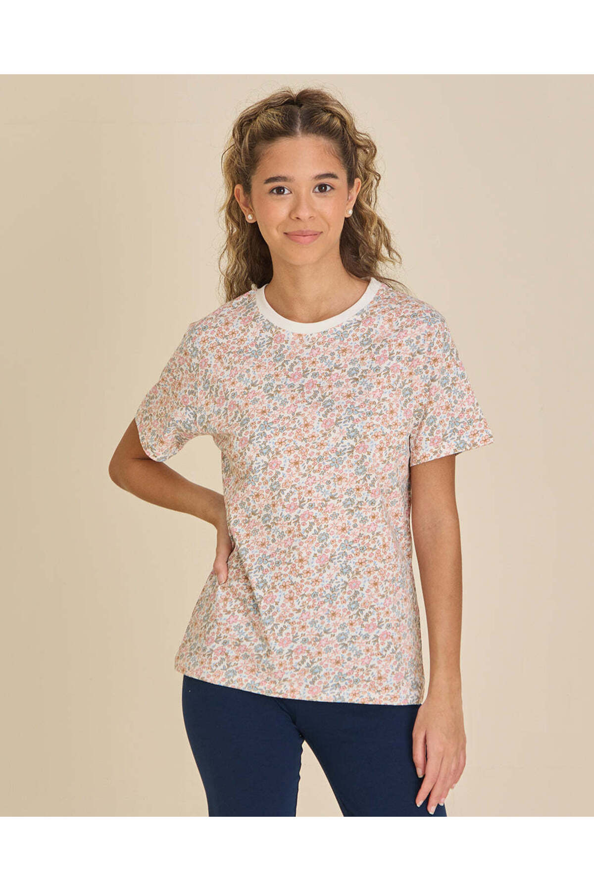 REDTAG Senior Girls Assorted Floral T-Shirt