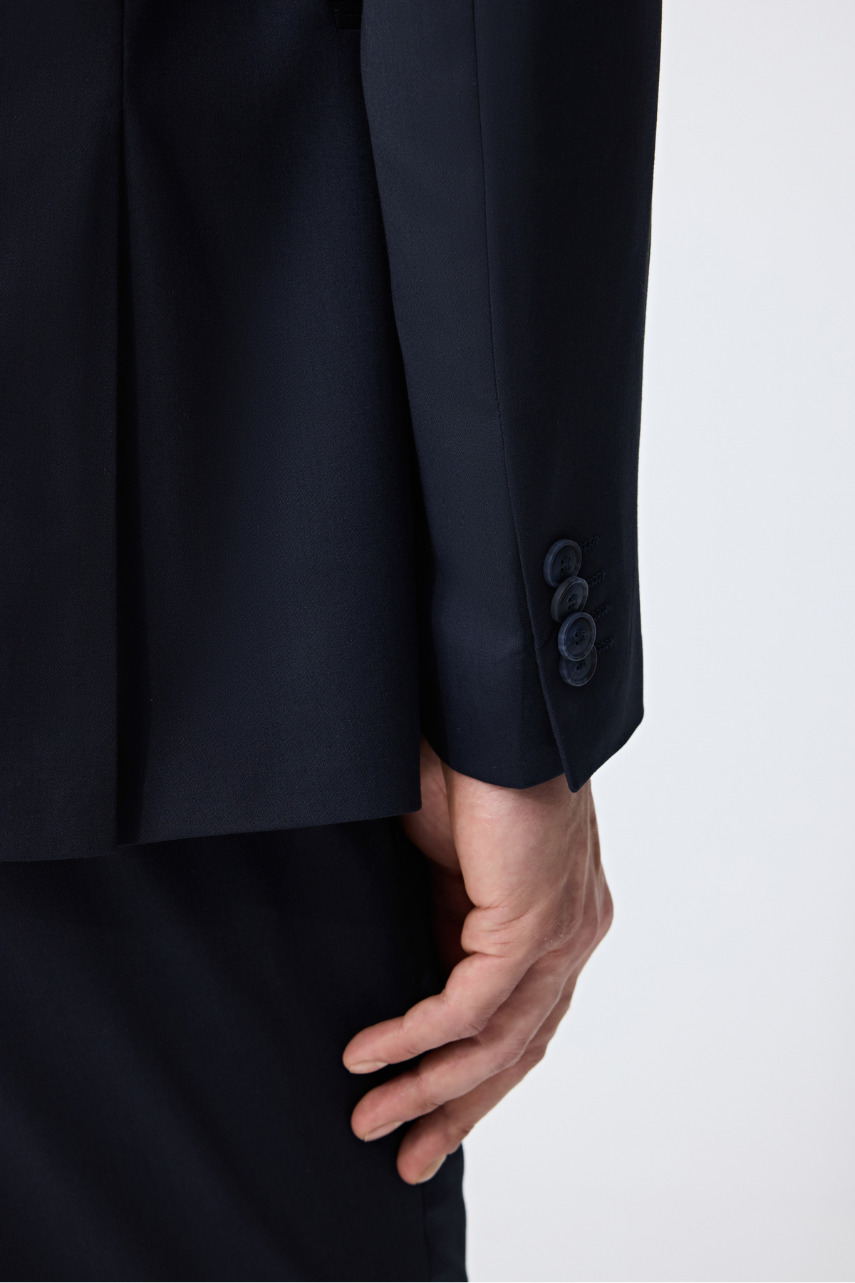 Slim Fit Navy Blue Suit Dobby — سرمه‌ای 6TF05KV02571M — تصویر 7 از 8