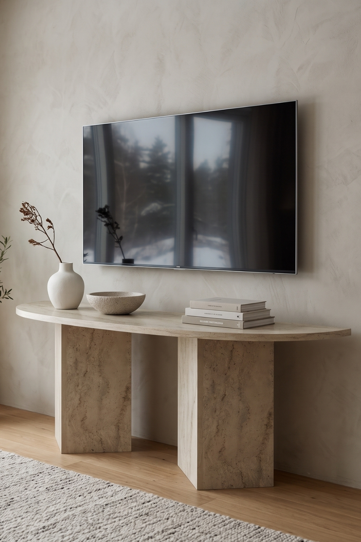 Skandi homeworks Terra 120 cm Modern TV Sehpası – Minimal Blok