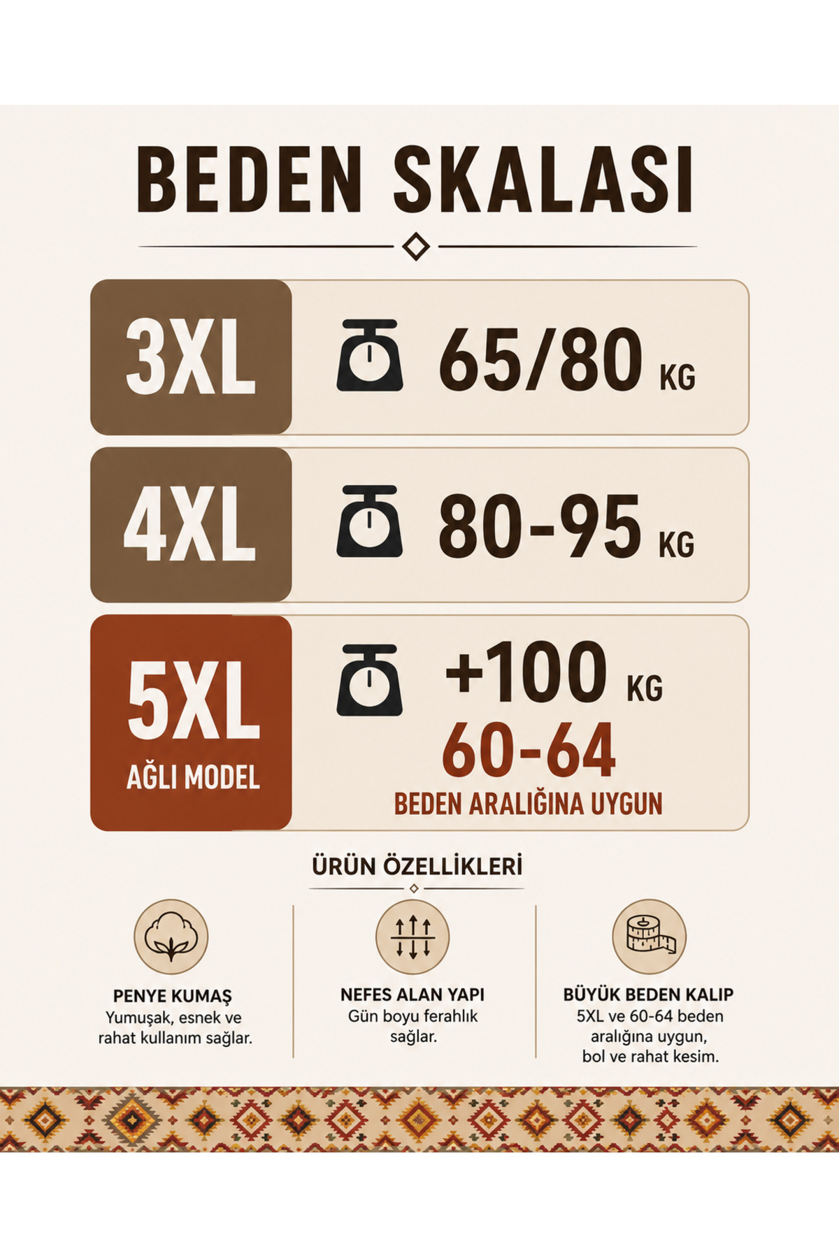Store Büyük Beden Kadın Penye Rahat Kesim Şalvar görsel 3