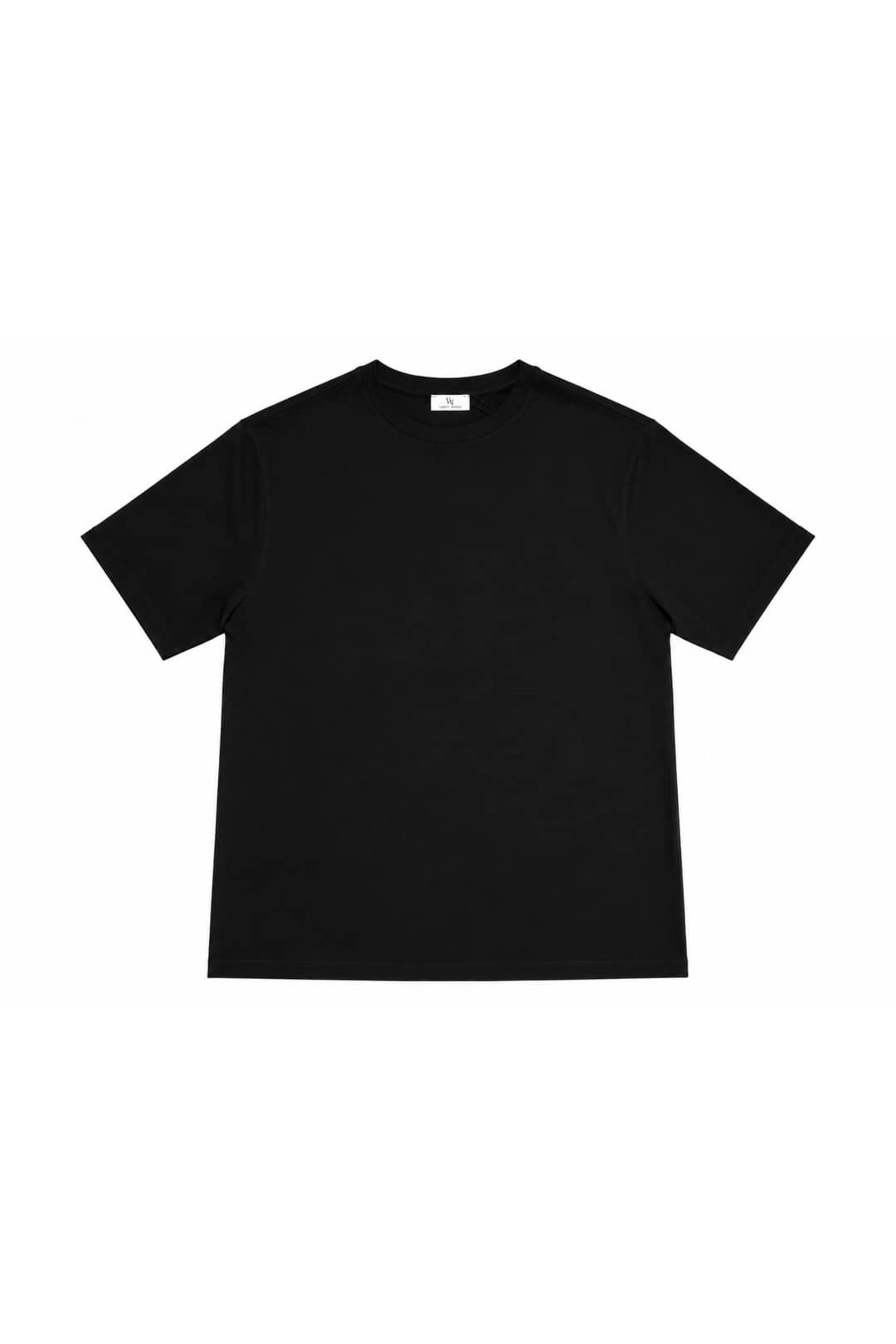 Vasto Moda Erkek Oversize Kalın Dokulu %100 Organik Pamuk Bisiklet Ribana Yakalı Siyah T-Shirt görsel 5