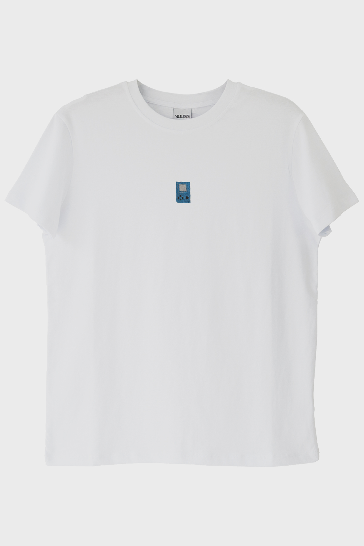 lofux Blue hand stitched patterned embroidery t-shirt