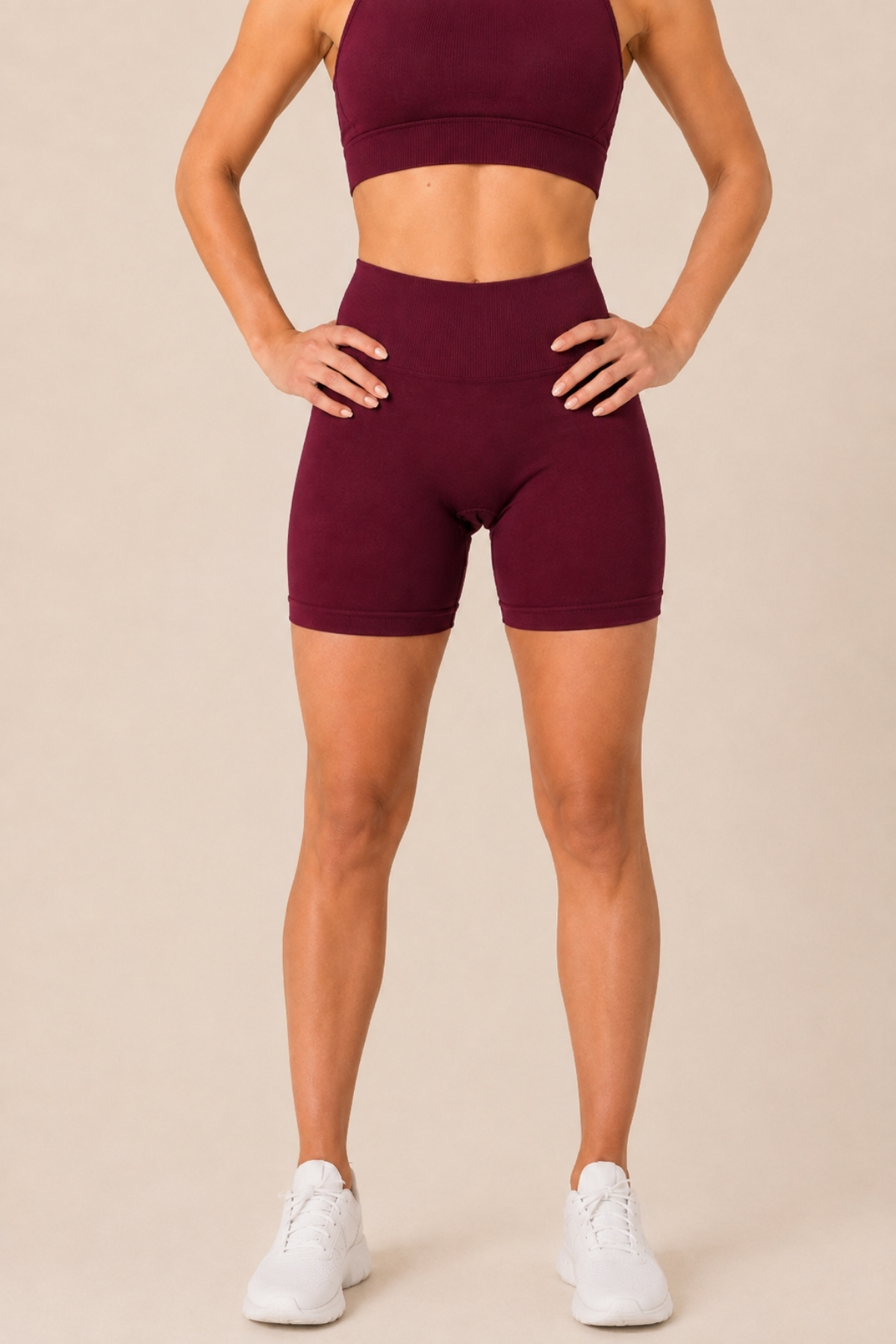 FOREVER MORE Joy Model Yüksek Bel Toparlayıcı Büzgü Detaylı Push Up Seamless Kısa Şort Tayt görsel 3