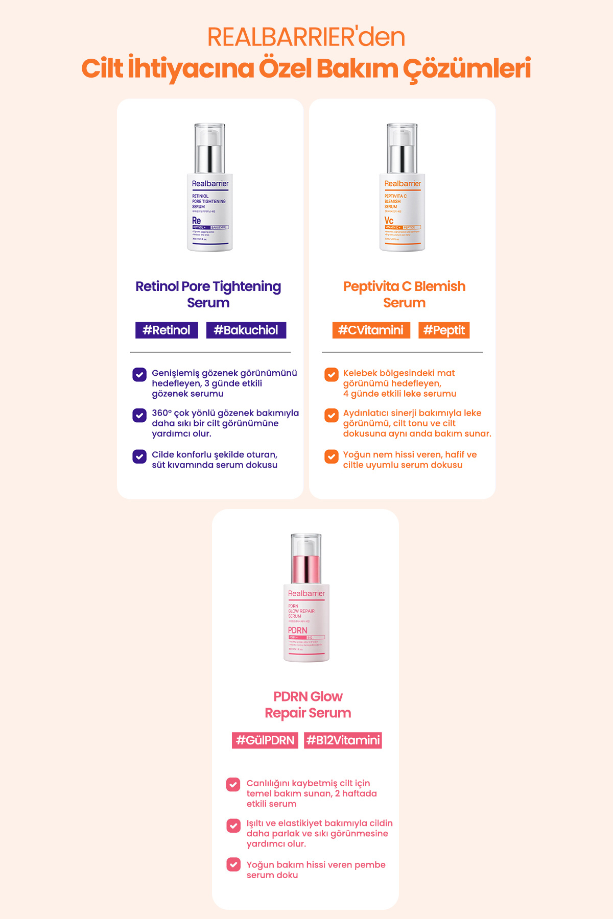 Leke Karşıtı Sıkı Görünüm Sunan Aydınlatıcı C Vitamini Serumu REALBARRIER Peptivita C Blemish Serum — 9785 — تصویر 9 از 9