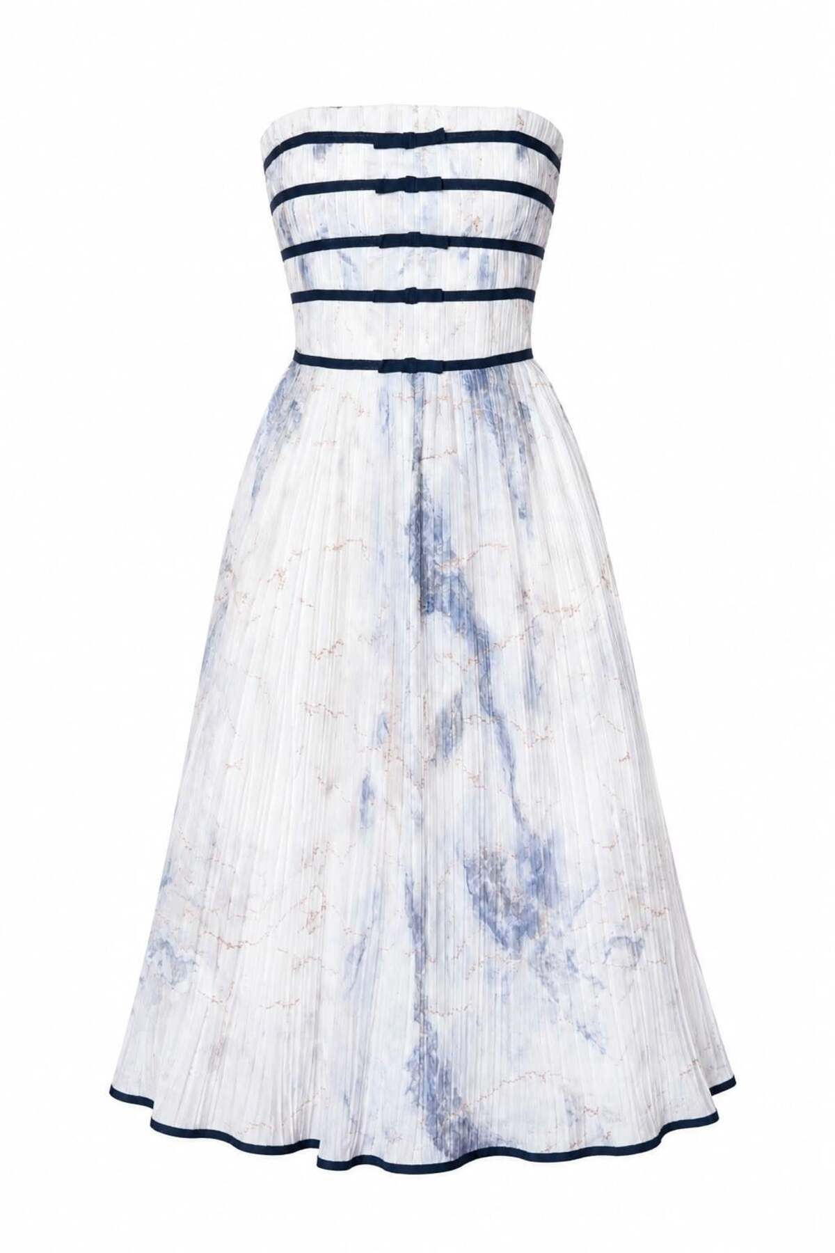 HAZELANNA Purple Printed Premium Dress