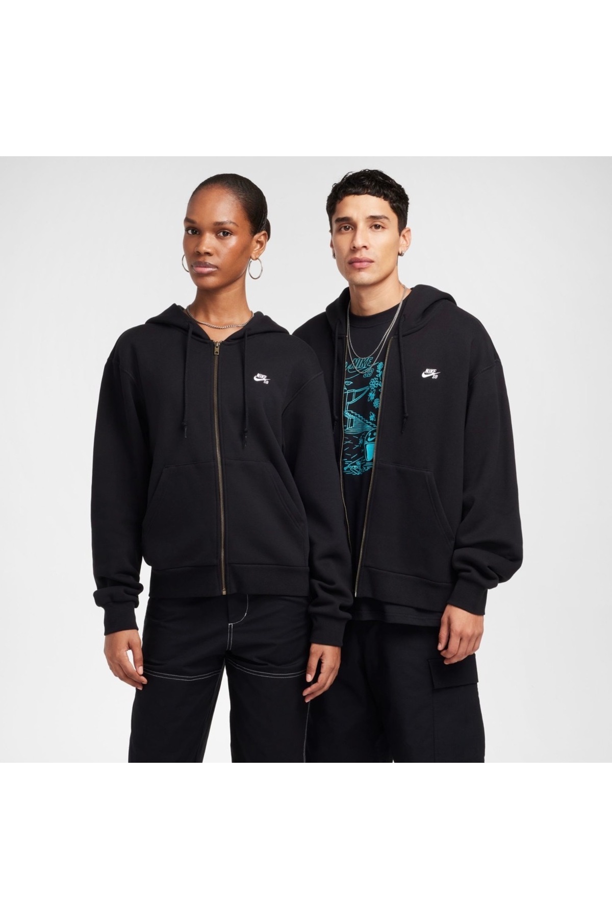 سویشرت مردانه مشکی طرح لوگوی ضروری SB Fleece Fz - HIT SPORT نایکی سویشرت اسپرت Nike