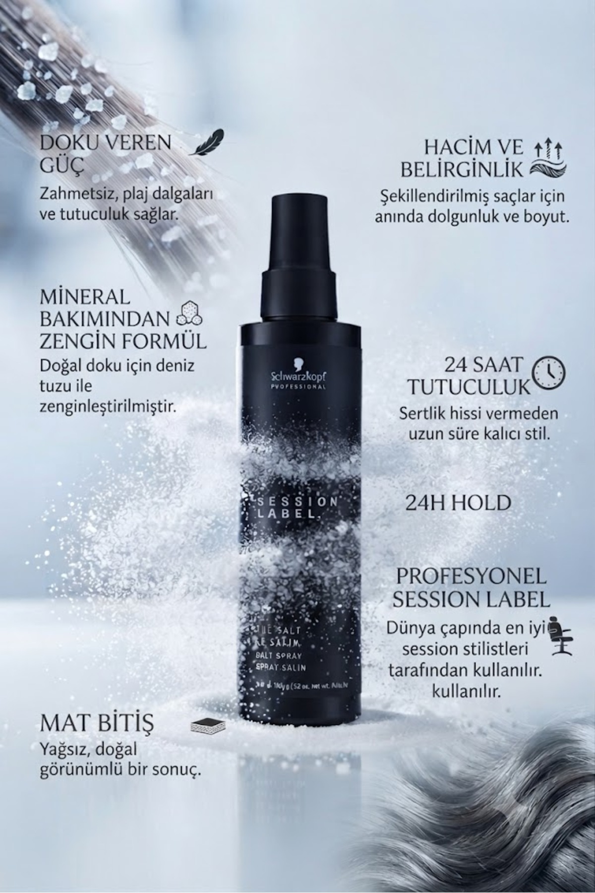 Session Label The Salt Mat Bitişli Deniz Tuzu Spreyi 200 ml — SL-SALT-MATTE-SPECIAL — تصویر 2 از 3