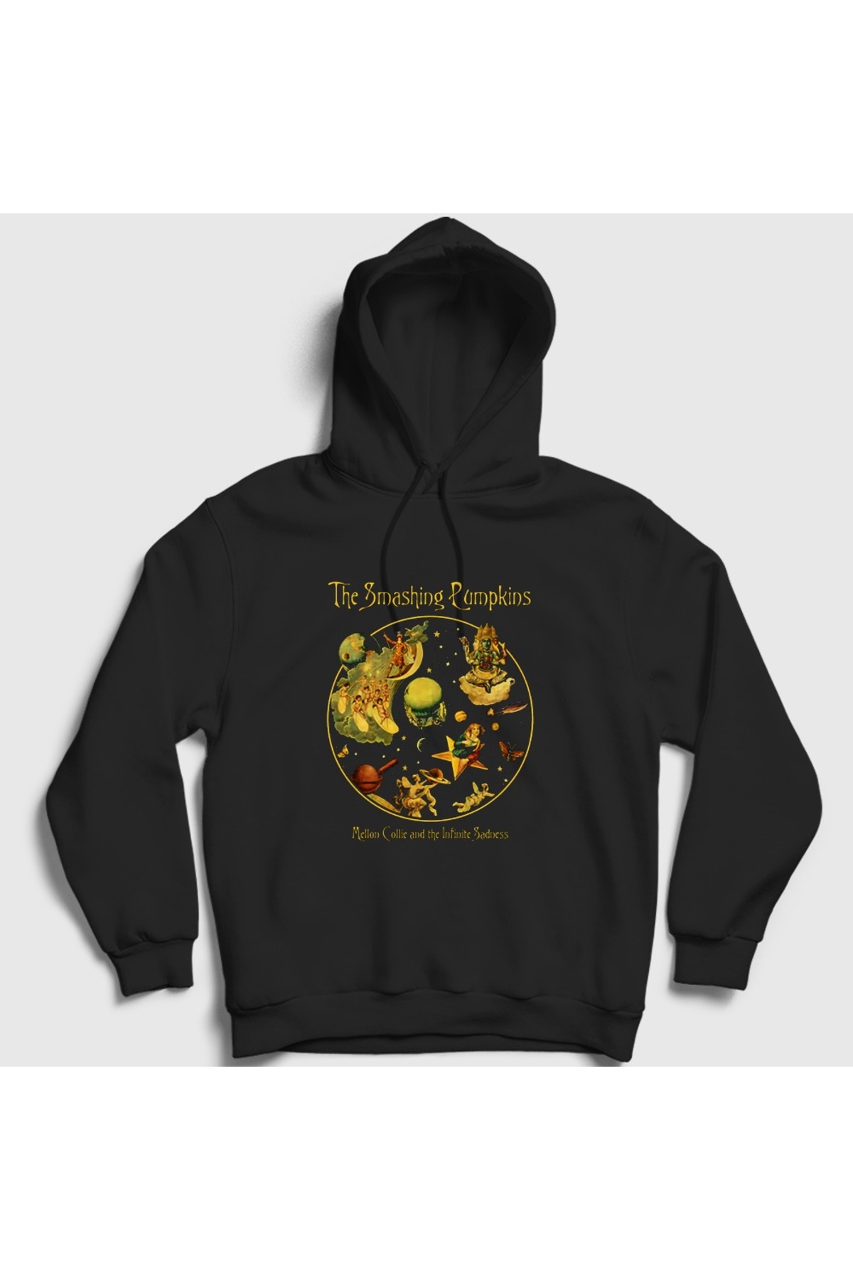 Presmono Unisex Black Mellon Collie Infinite Sadness the Smashing Pumpkins Hooded Sweatshirt 620442Tt