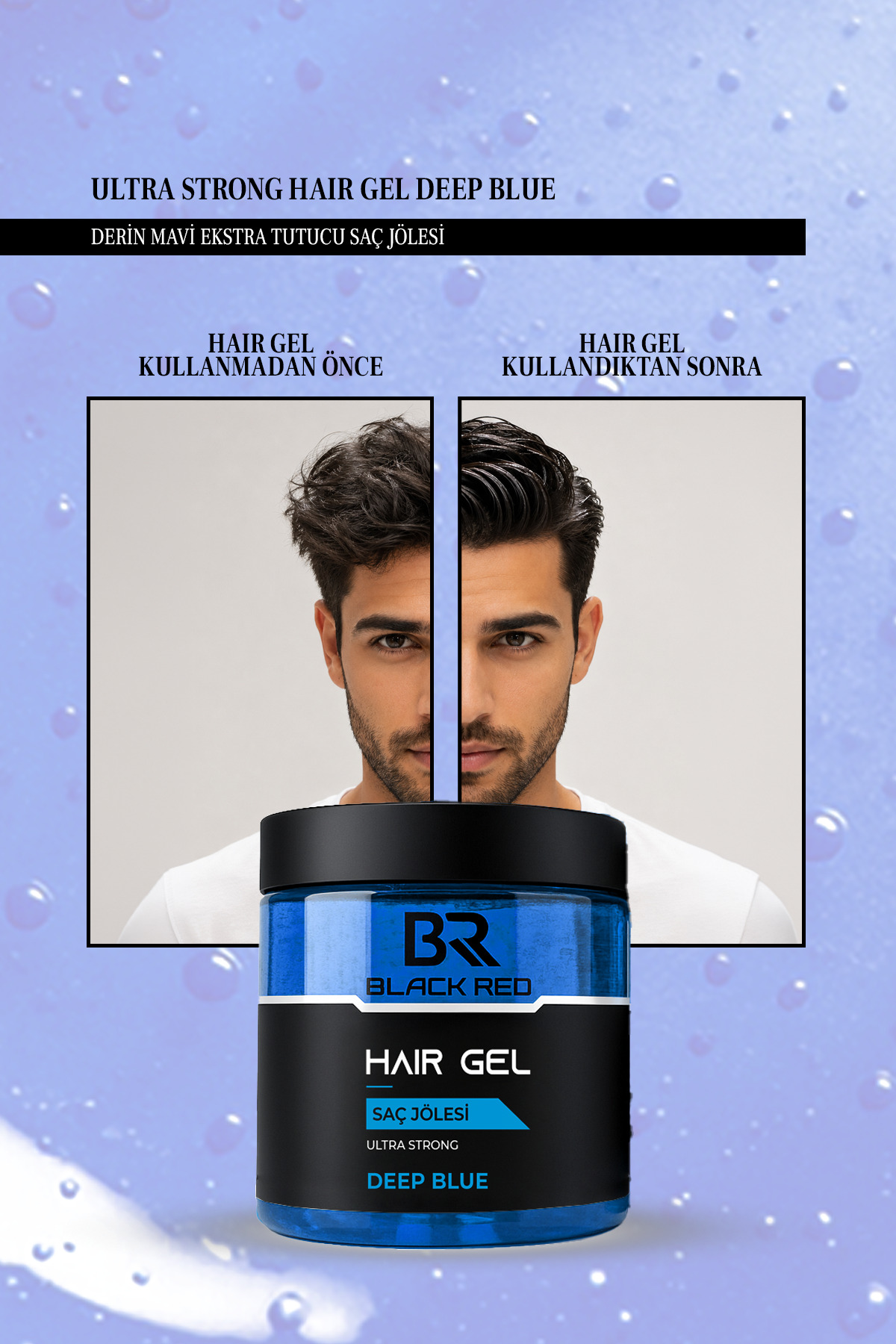 Deep Blue Ultra Strong Saç Jölesi 500 ml – Ekstra Güçlü Tutuş ve Parlak Görünüm — BR152.01.0026 — تصویر 4 از 4