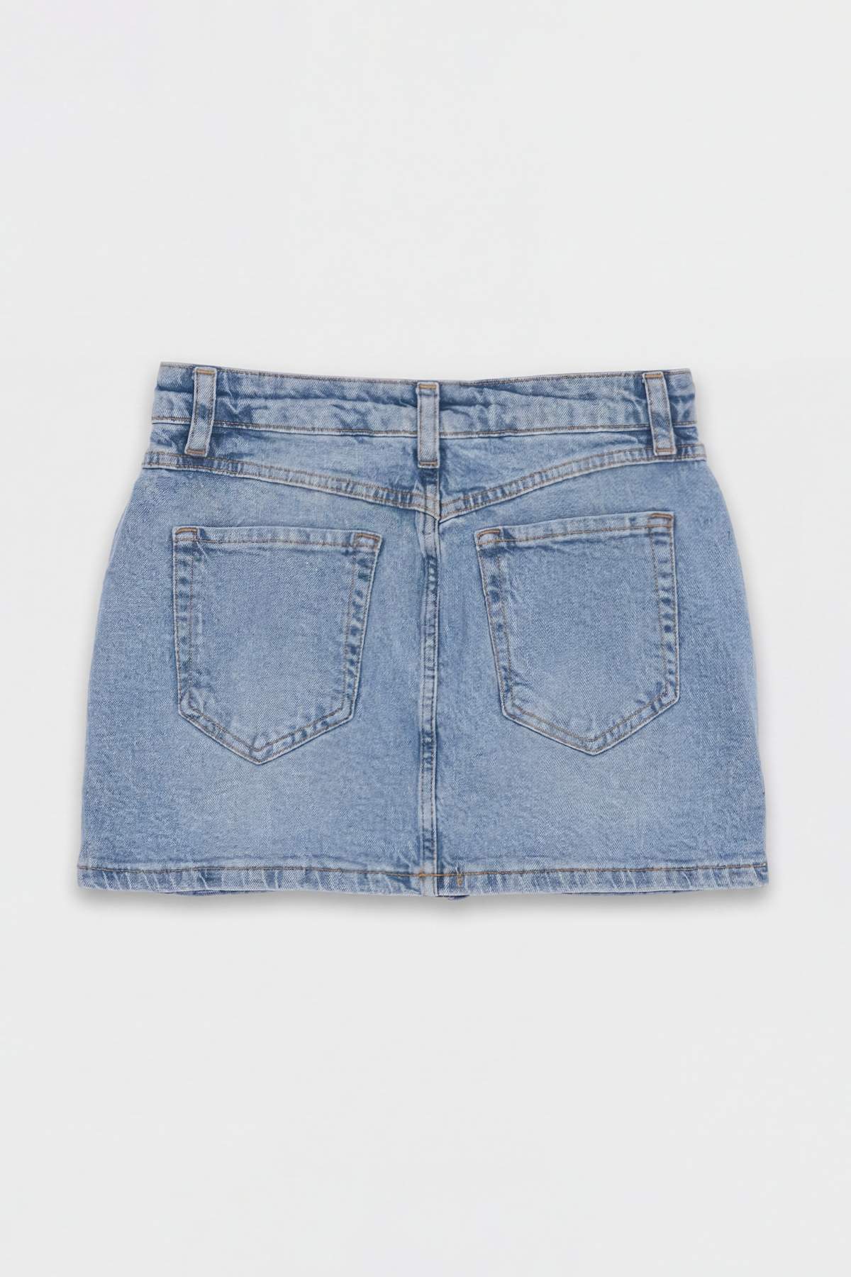 Trendyolmilla Mavi Az Esnek Mini Denim Şort Etek TWOSS26SR00052