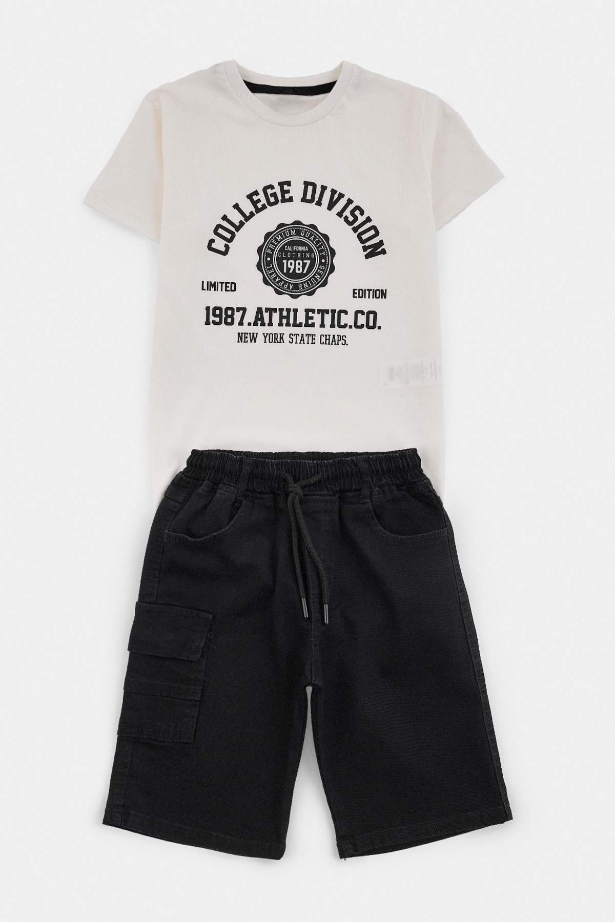Trendyolmilla Kids Siyah Düz Örme Erkek Çocuk Alt - Üst Takım TKDSS26AU00150