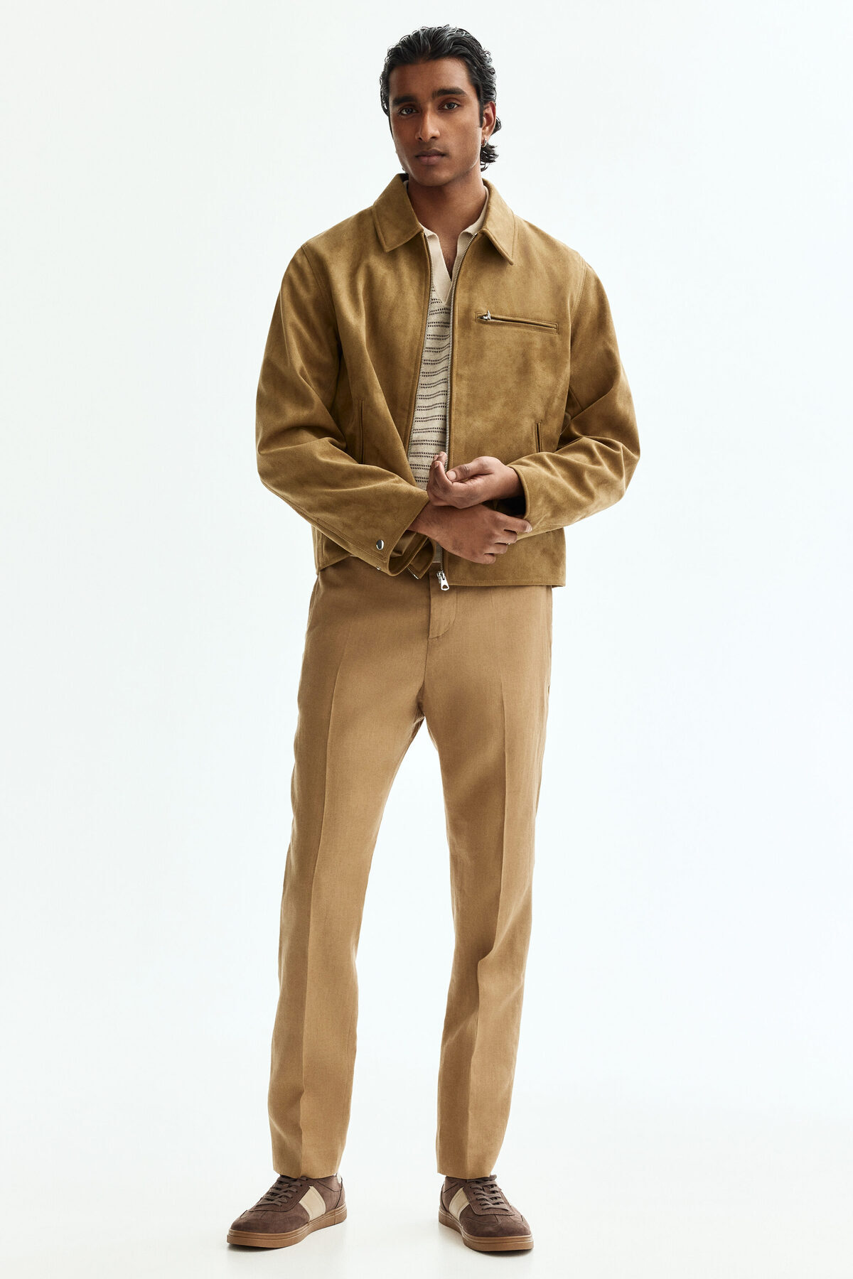 شلوار کتانی اسلیم فیت اچ اند ام شلوار H&M