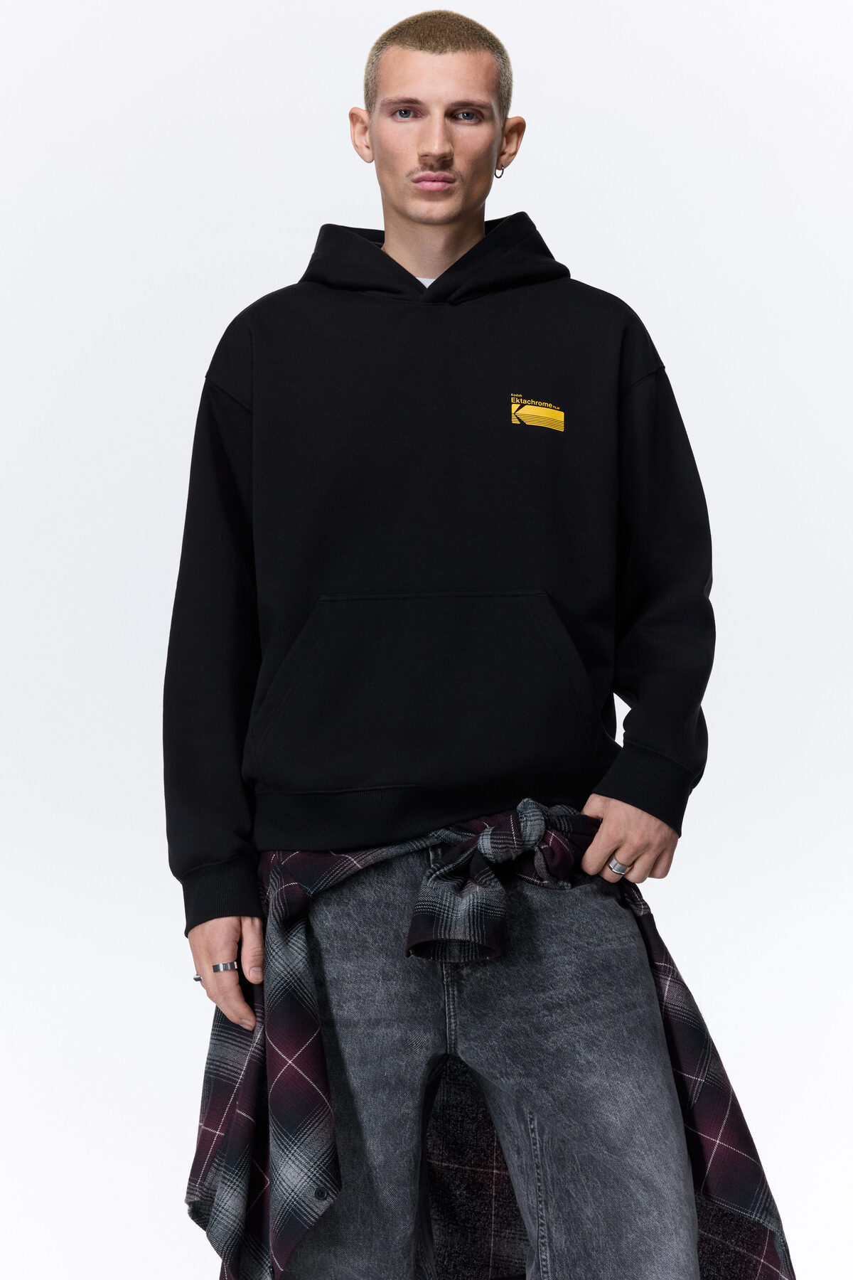 تاپ طرح‌دار و کلاه‌دار، گشاد اچ اند ام سویشرت H&M